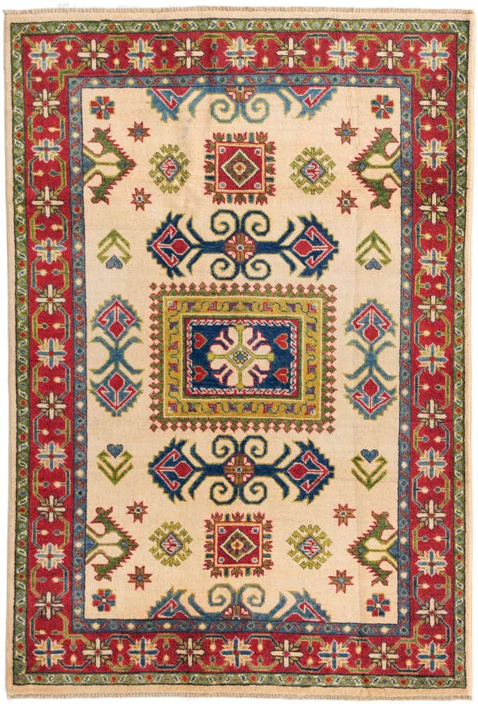 4' x 5' 11 Hand Knotted Kazak Rug