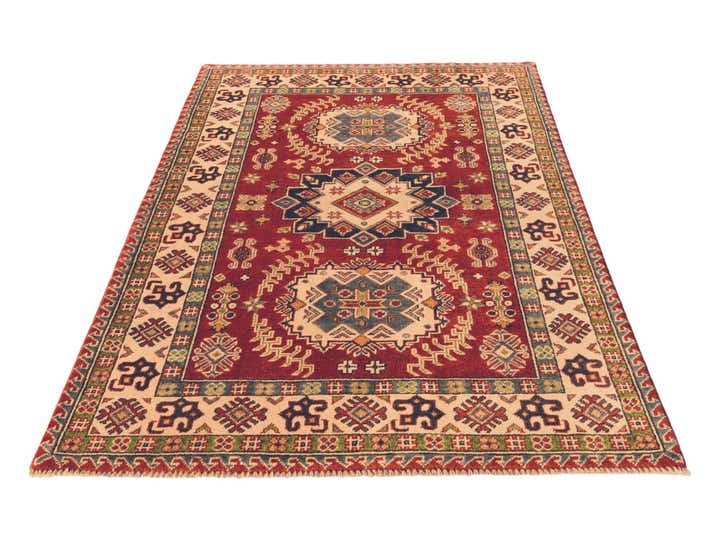 4' x 6' 2 Hand Knotted Kazak Rug