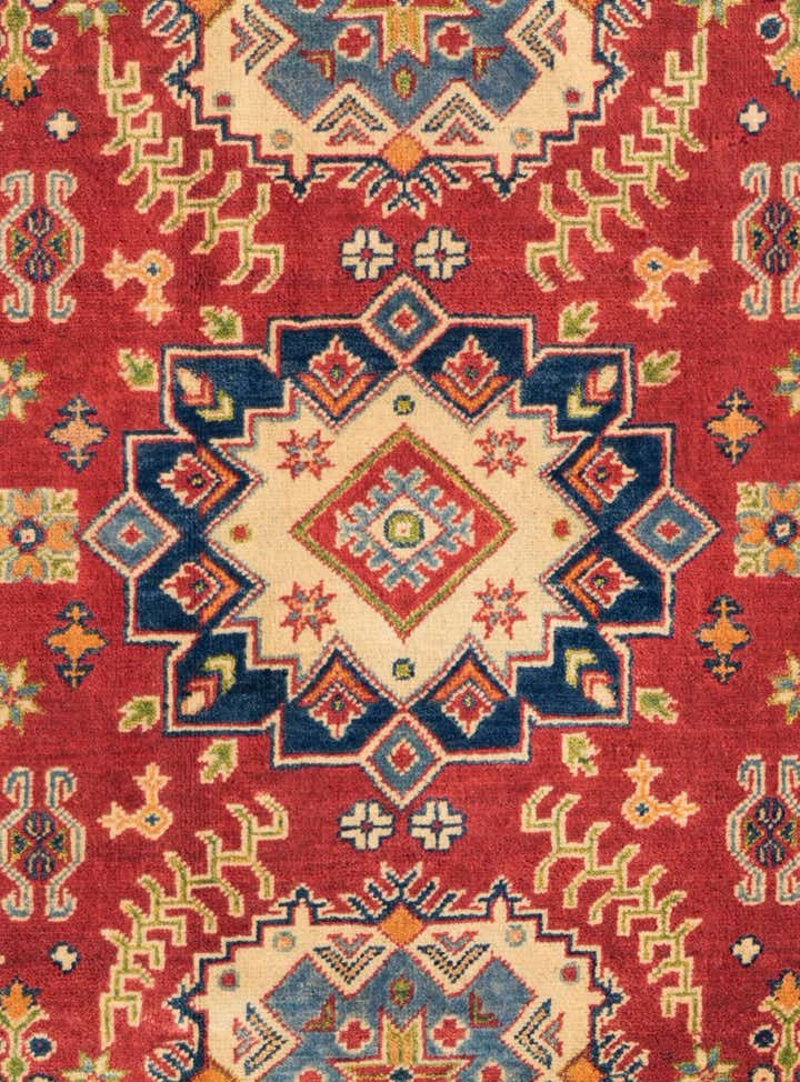 4' x 6' 2 Hand Knotted Kazak Rug