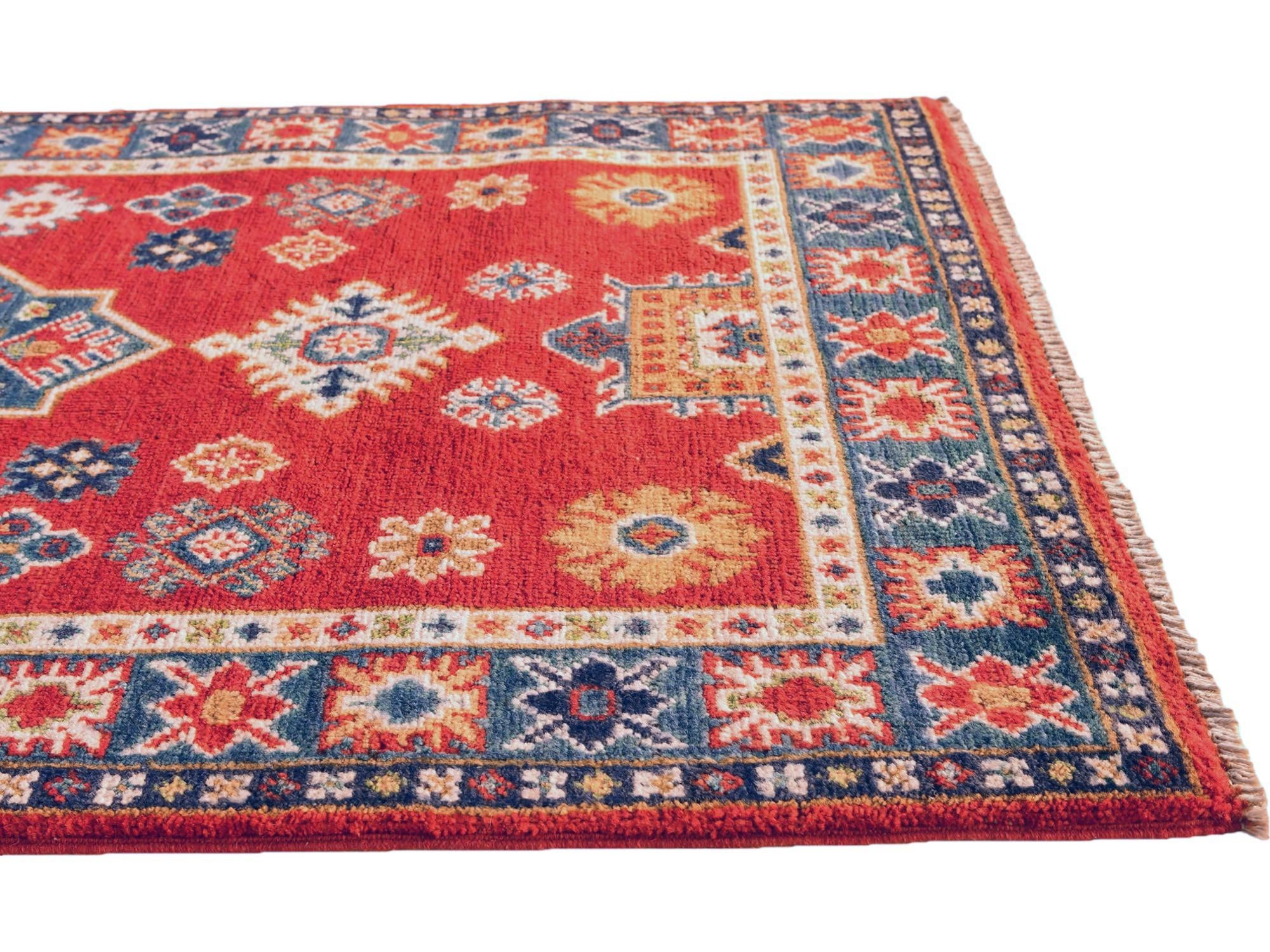 2' 6 x 4' 4 Hand Knotted Kazak Rug