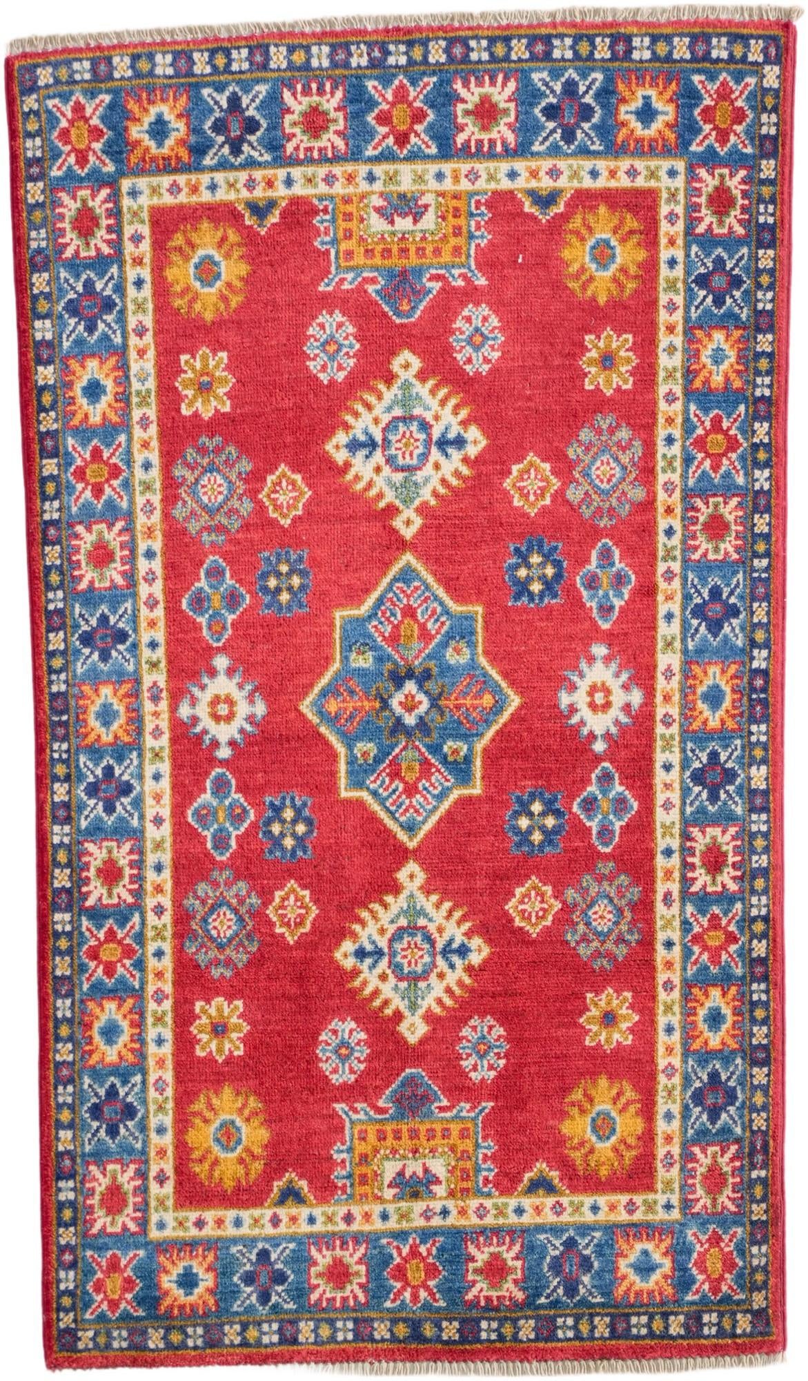 2' 6 x 4' 4 Hand Knotted Kazak Rug