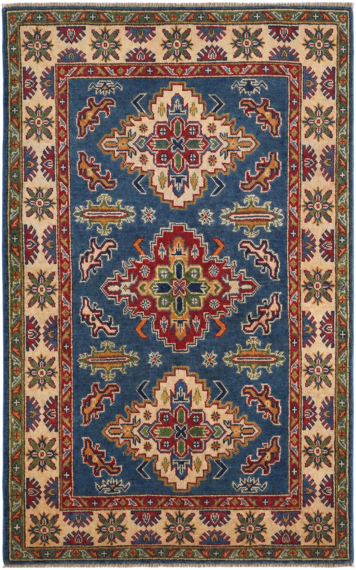 3' 3 x 5' 3 Hand Knotted Kazak Rug