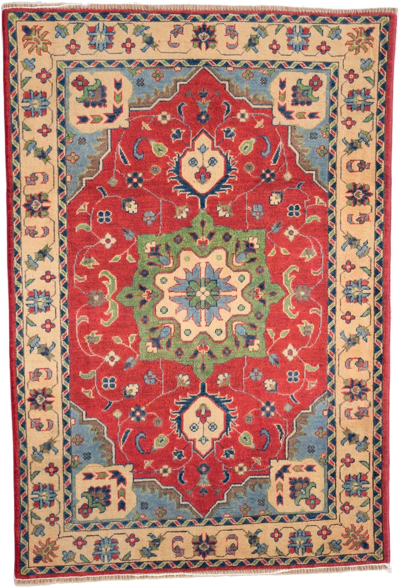 3' 10 x 5' 7 Hand Knotted Kazak Rug