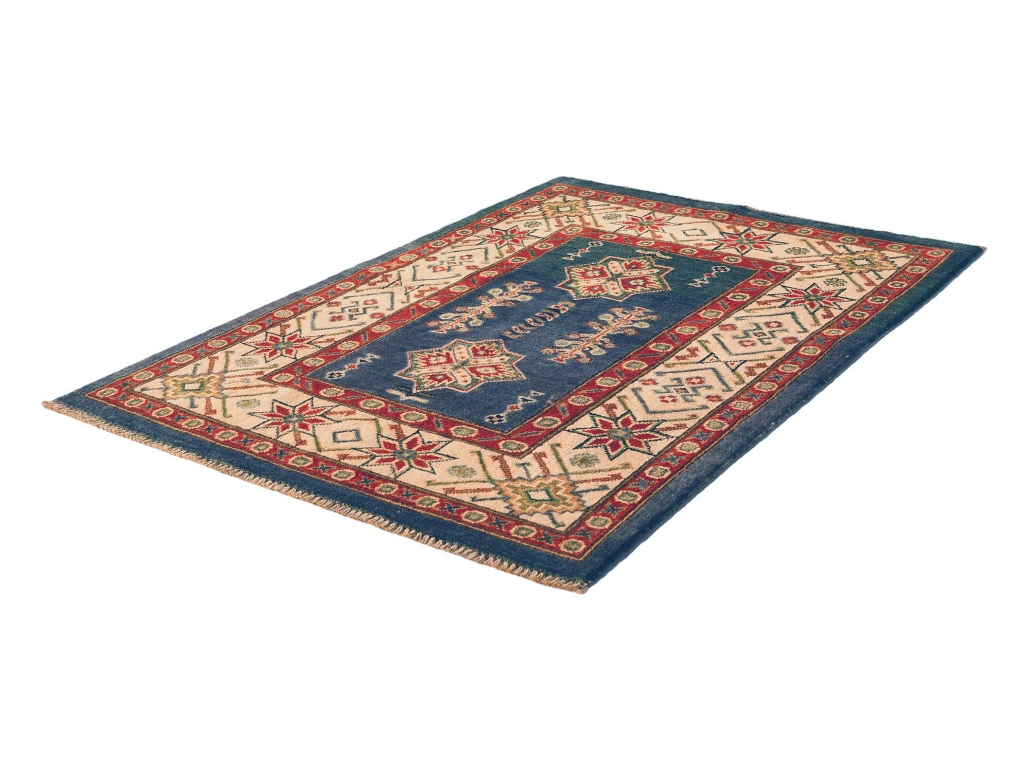 3' 3 x 4' 6 Hand Knotted Kazak Rug