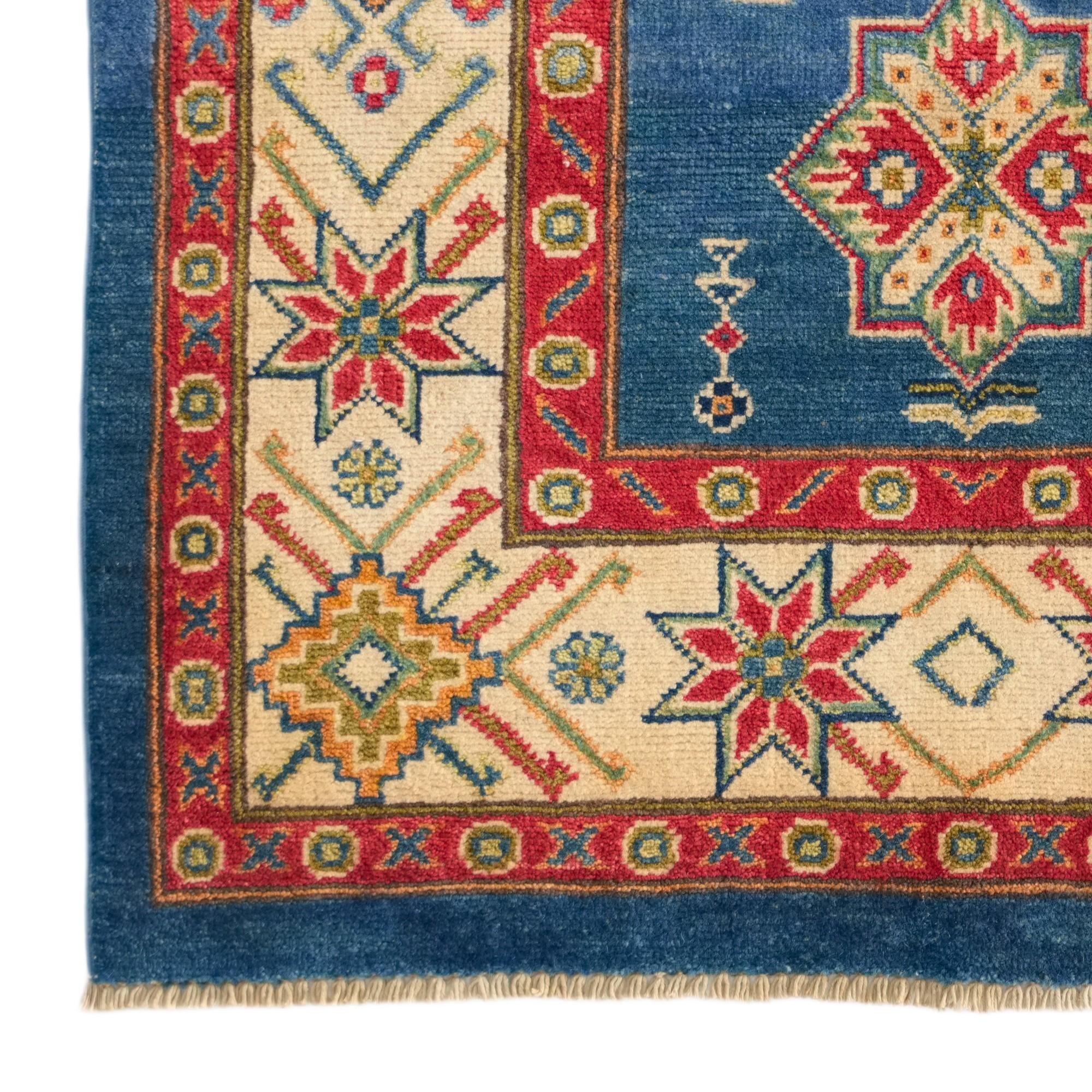 3' 3 x 4' 6 Hand Knotted Kazak Rug