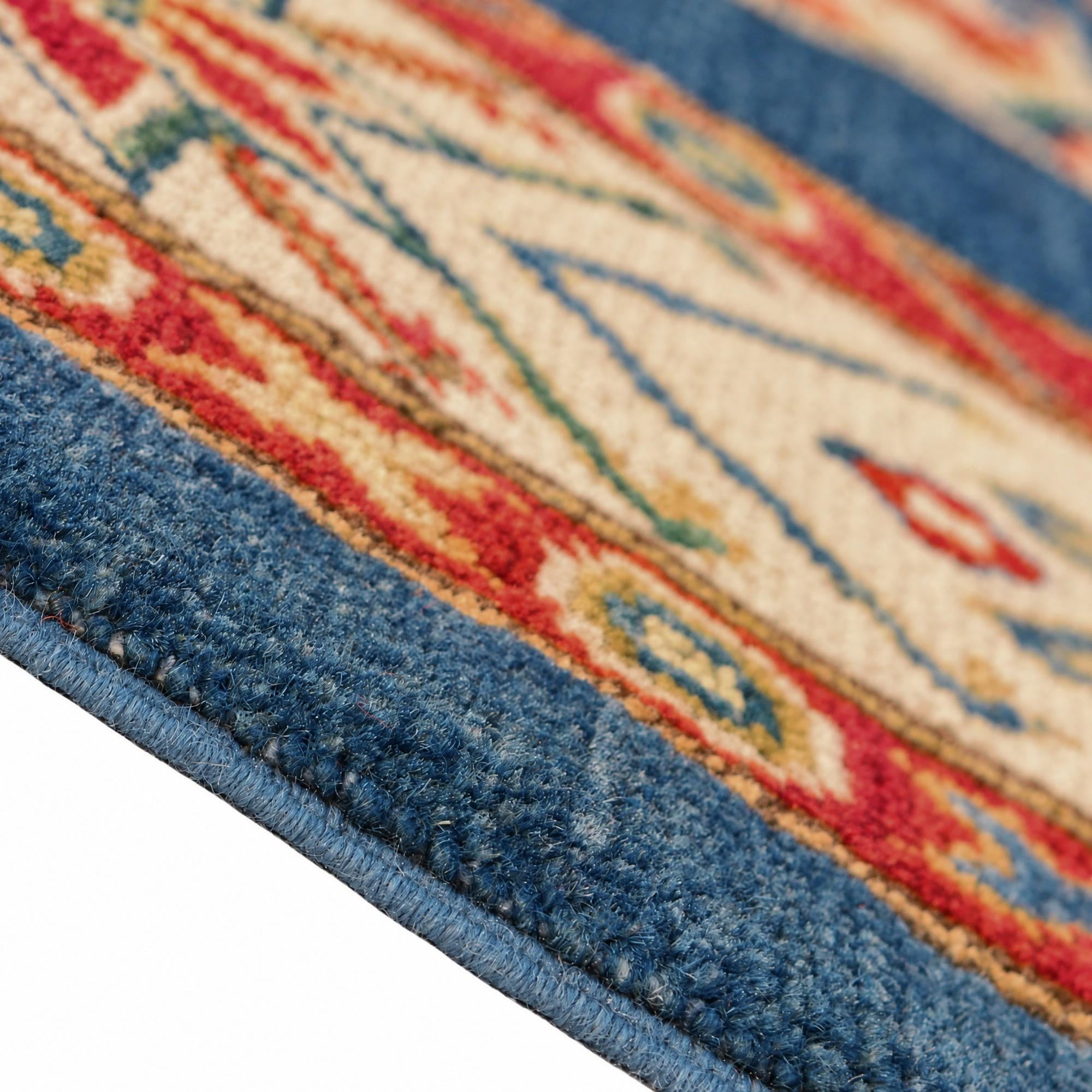 100cm x 135cm Hand Knotted Kazak Rug