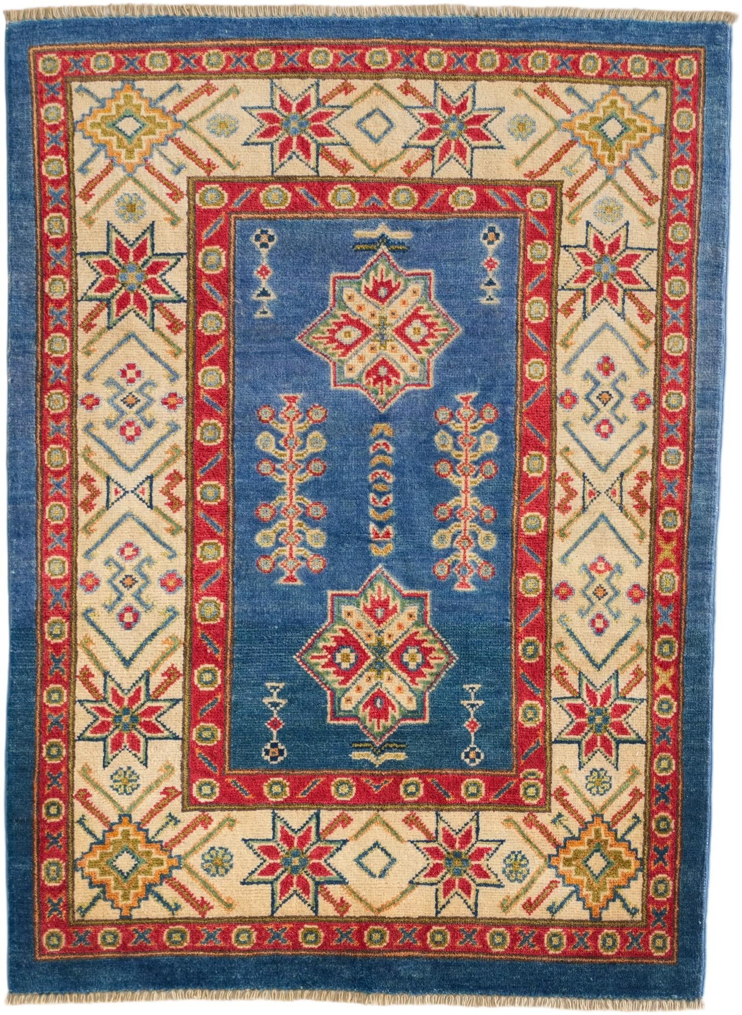 3' 3 x 4' 6 Hand Knotted Kazak Rug