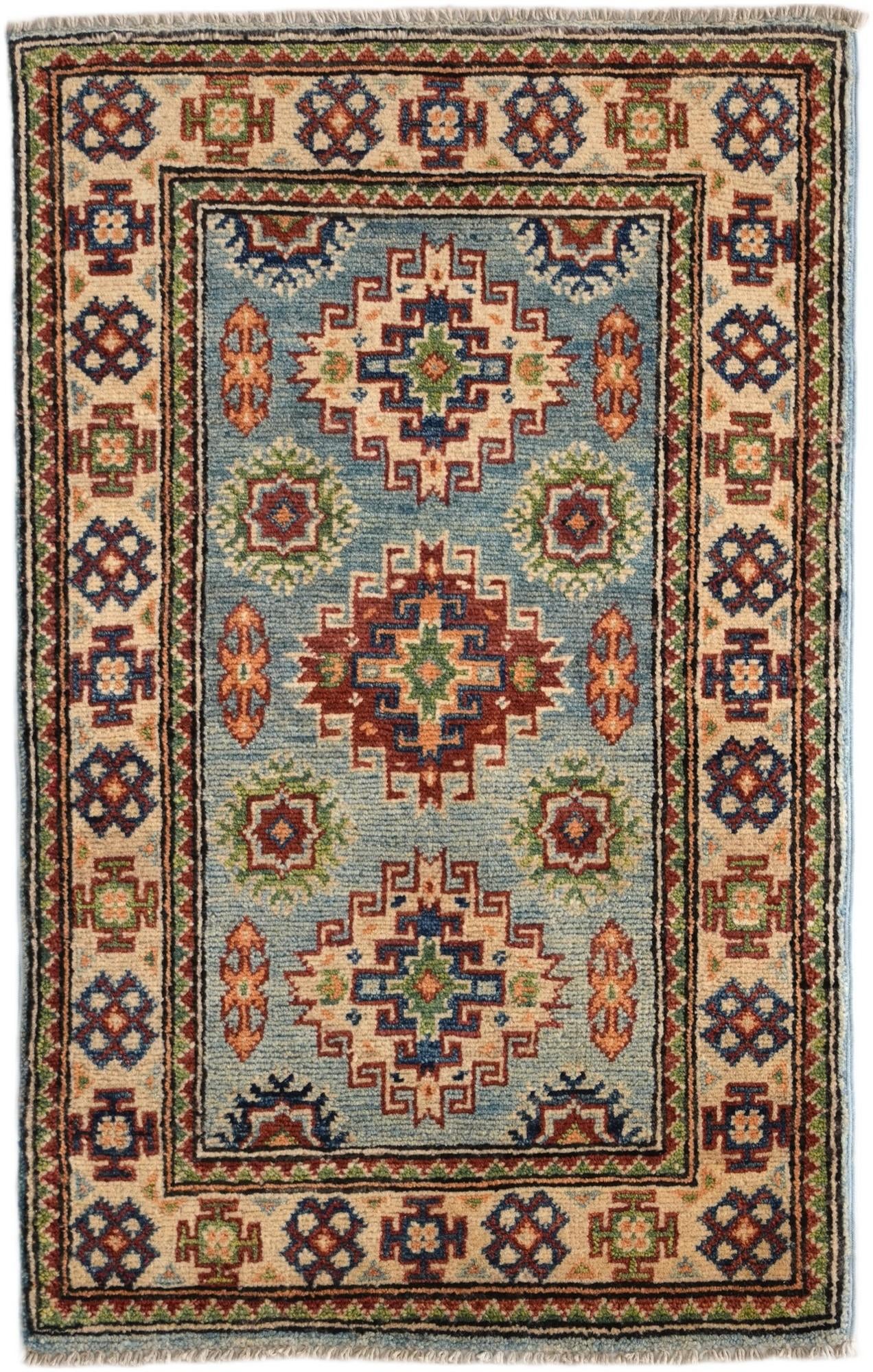 1' 11 x 3' 1 Hand Knotted Kazak Rug