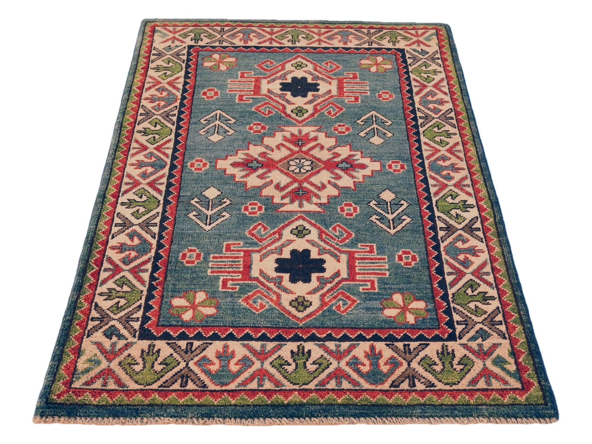 2' 7 x 4' 2 Hand Knotted Kazak Rug