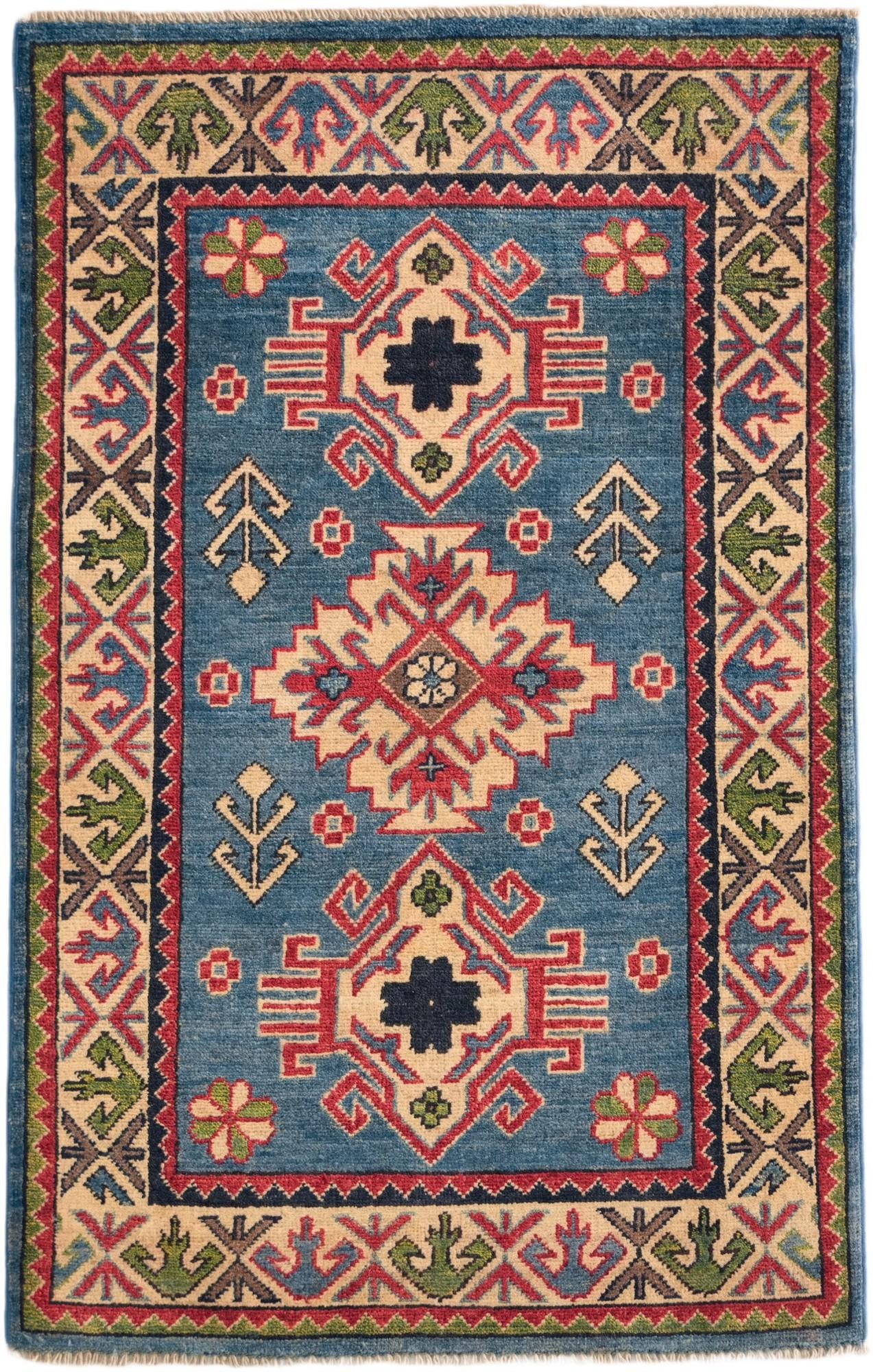 2' 7 x 4' 2 Hand Knotted Kazak Rug