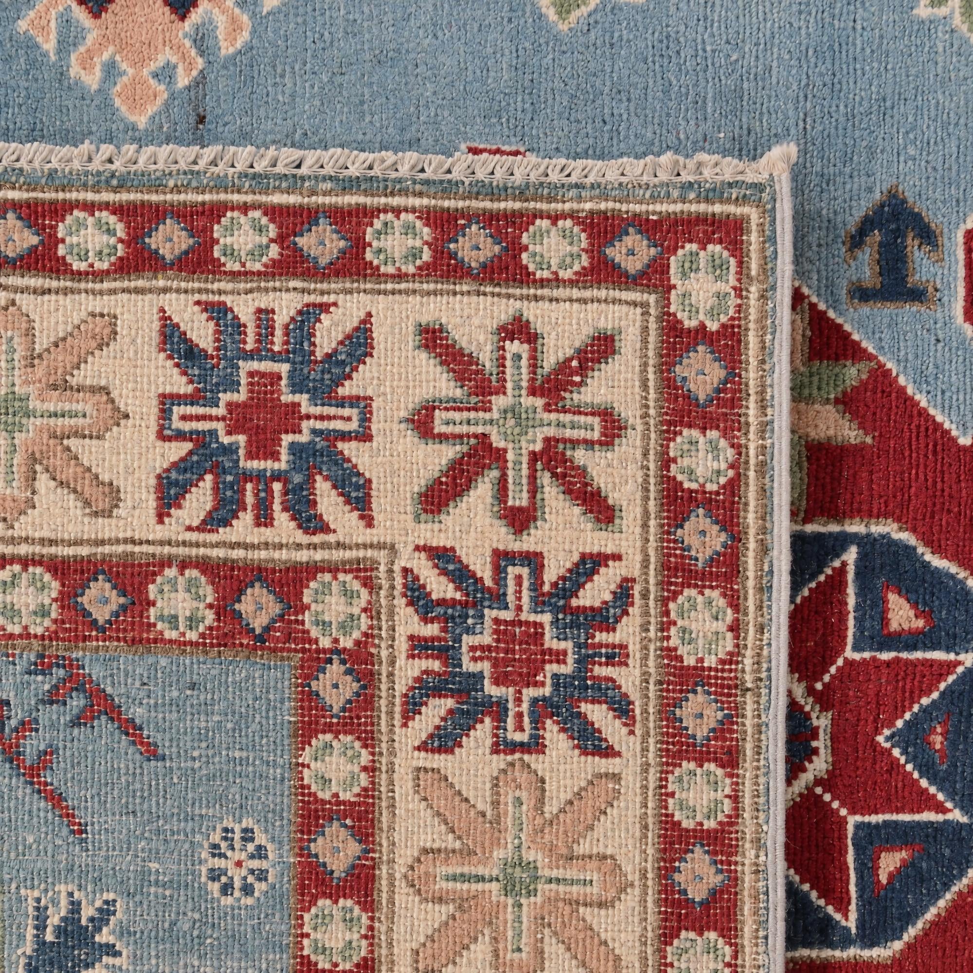 5' 2 x 6' 7 Hand Knotted Kazak Rug