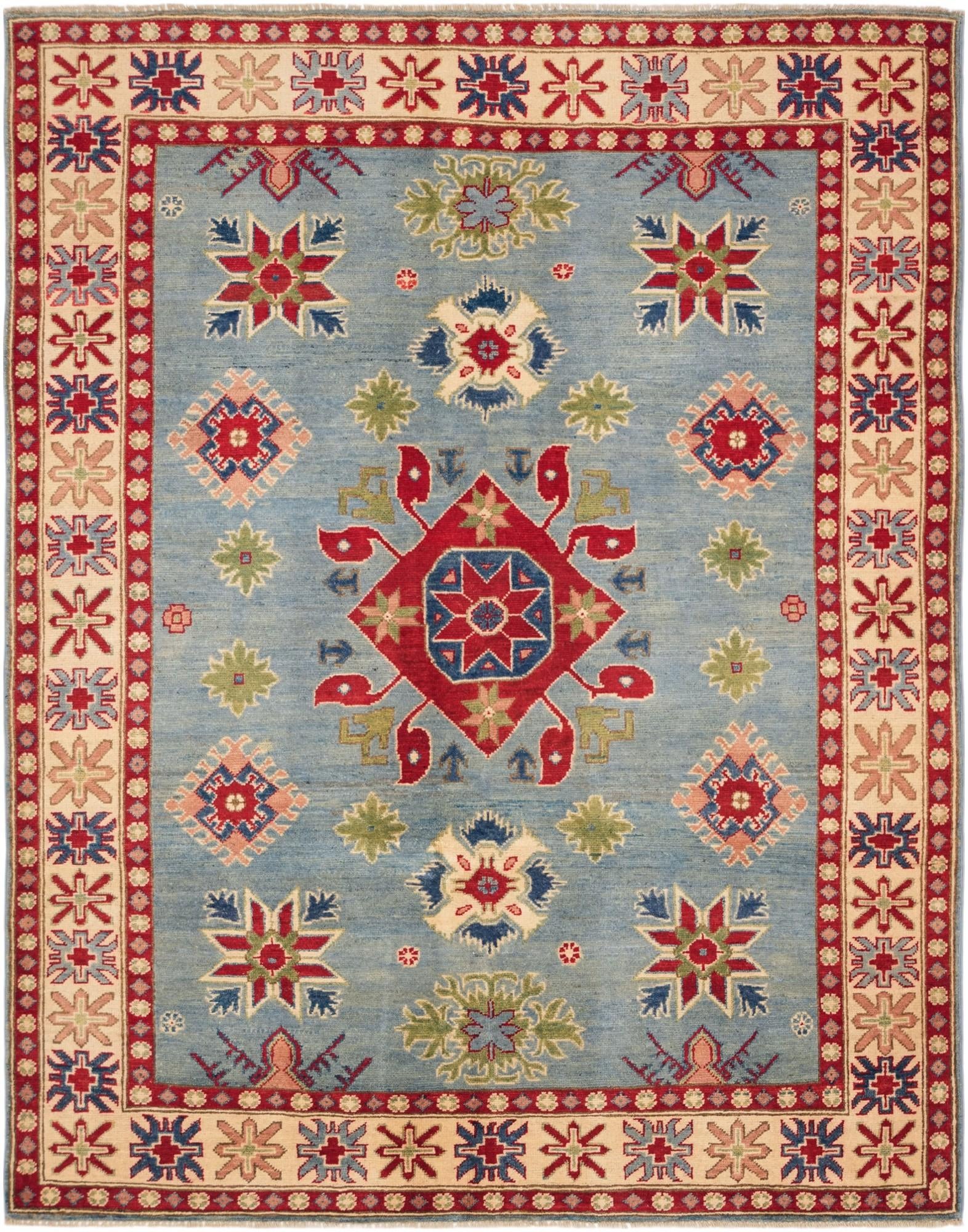 5' 2 x 6' 7 Hand Knotted Kazak Rug