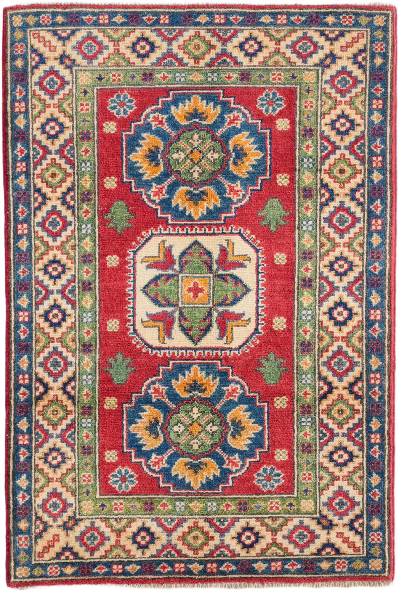 2' 8 x 4' Hand Knotted Kazak Rug