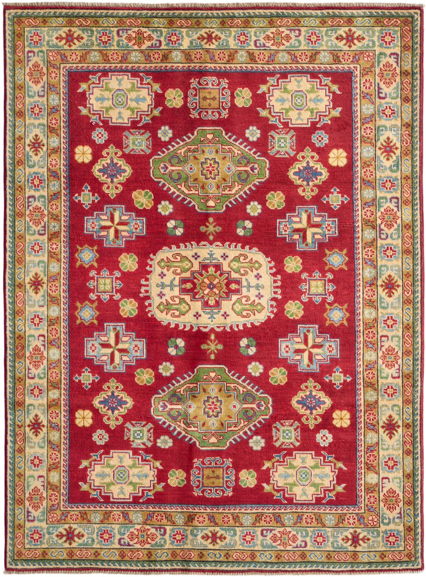 Detail image 2 of 10: 4' 11 x 6' 9 Hand Knotted Kazak Rug