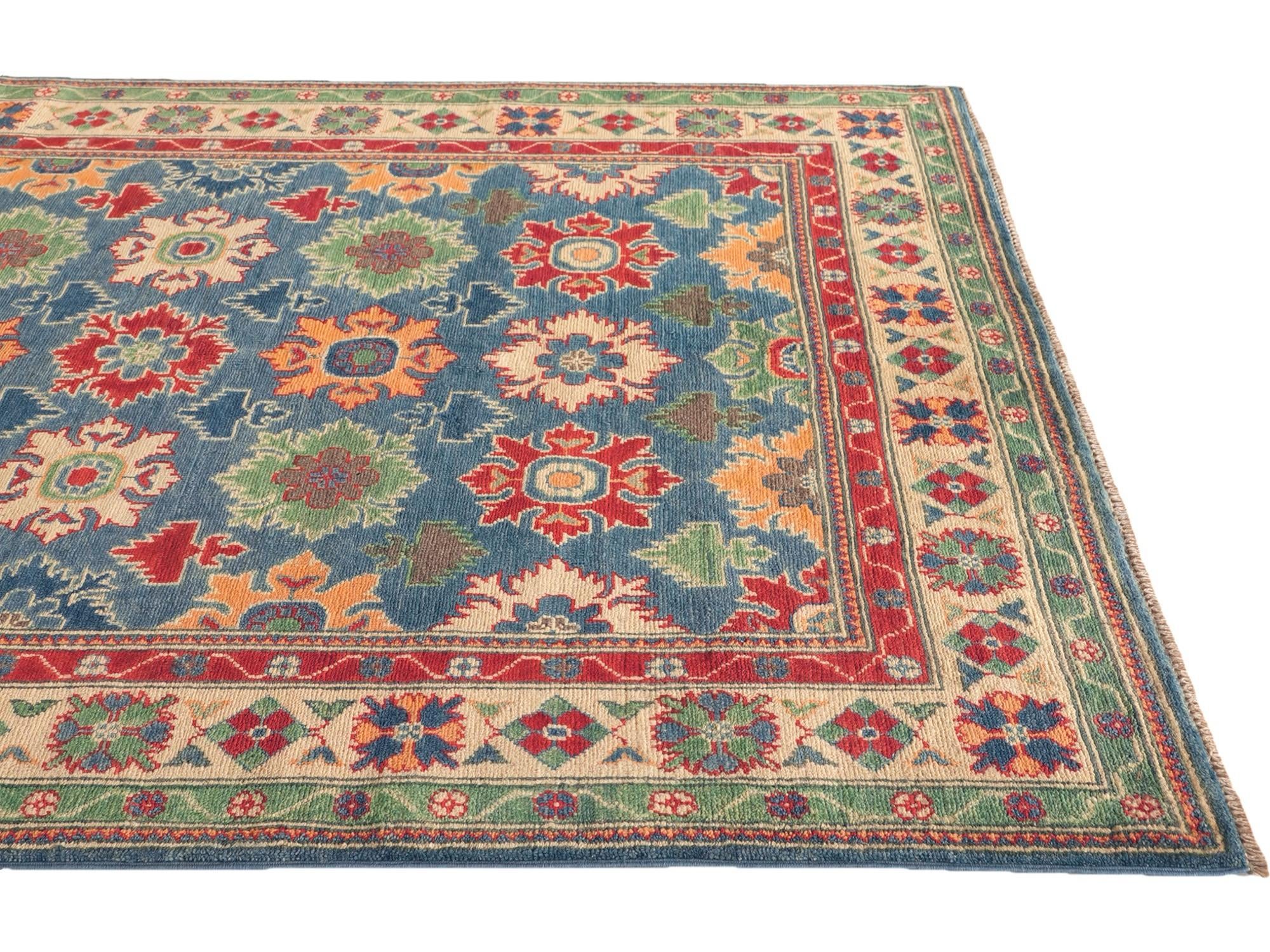 Detail image 6 of 10: 5' 1 x 7' Hand Knotted Kazak Rug
