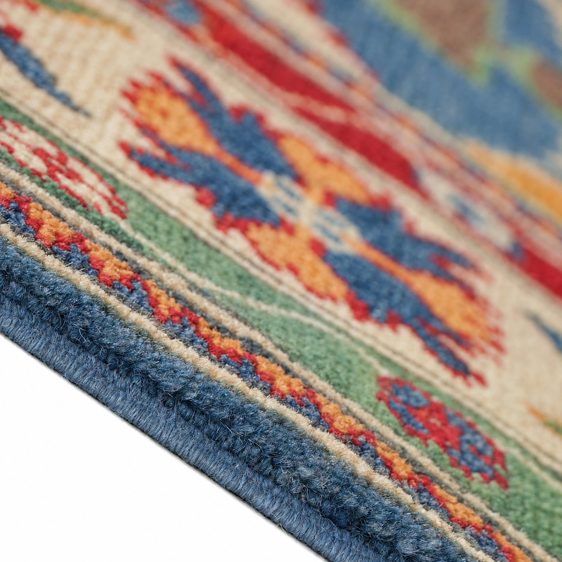 155cm x 215cm Handgeknüpft Kazak Teppich