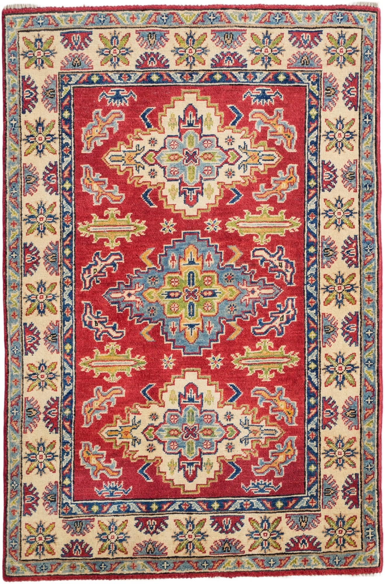 3' 3 x 5' Hand Knotted Kazak Rug