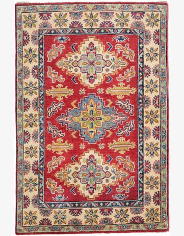 3' 3 x 5' Hand Knotted Kazak Rug