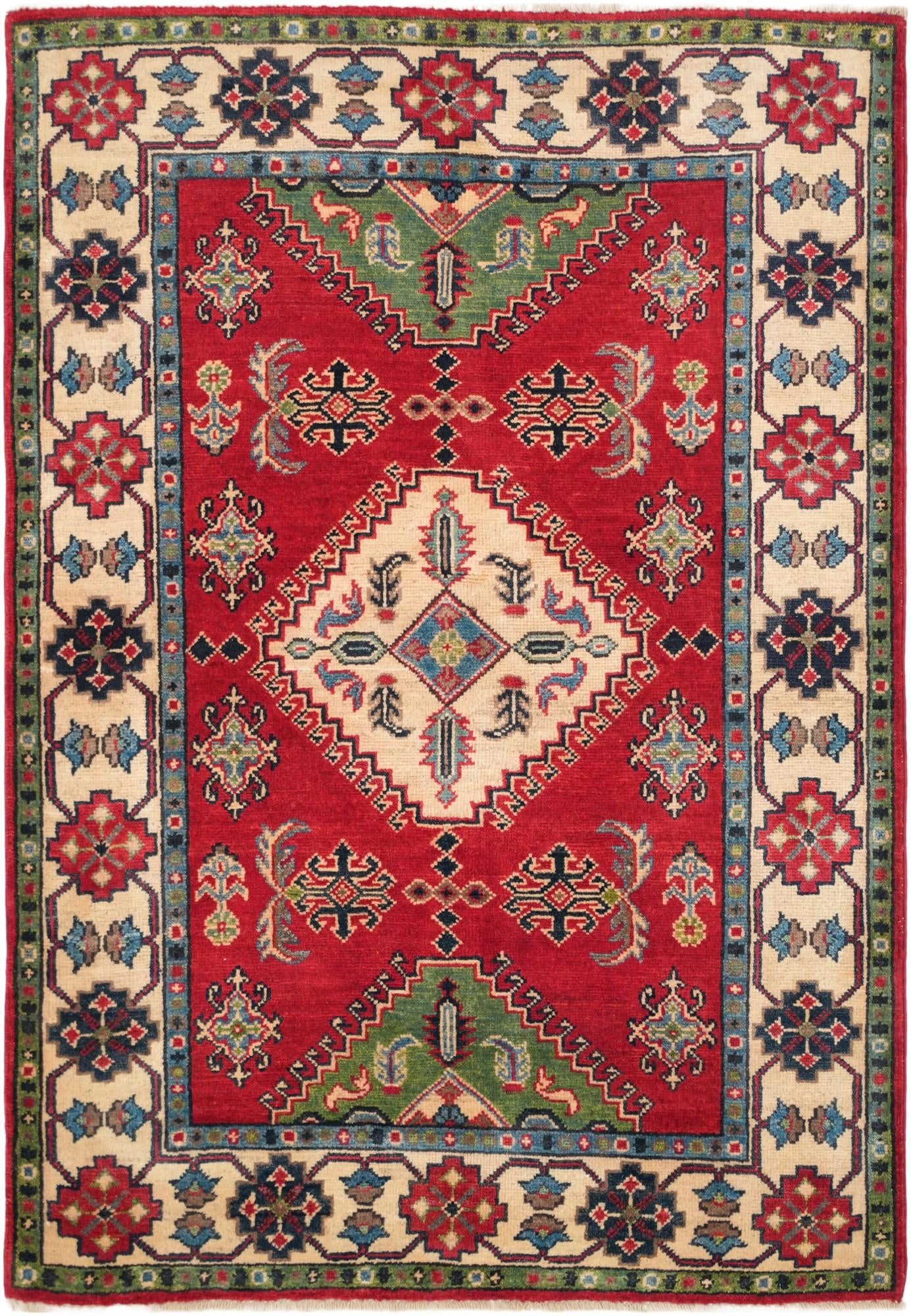3' 5 x 5' Hand Knotted Kazak Rug