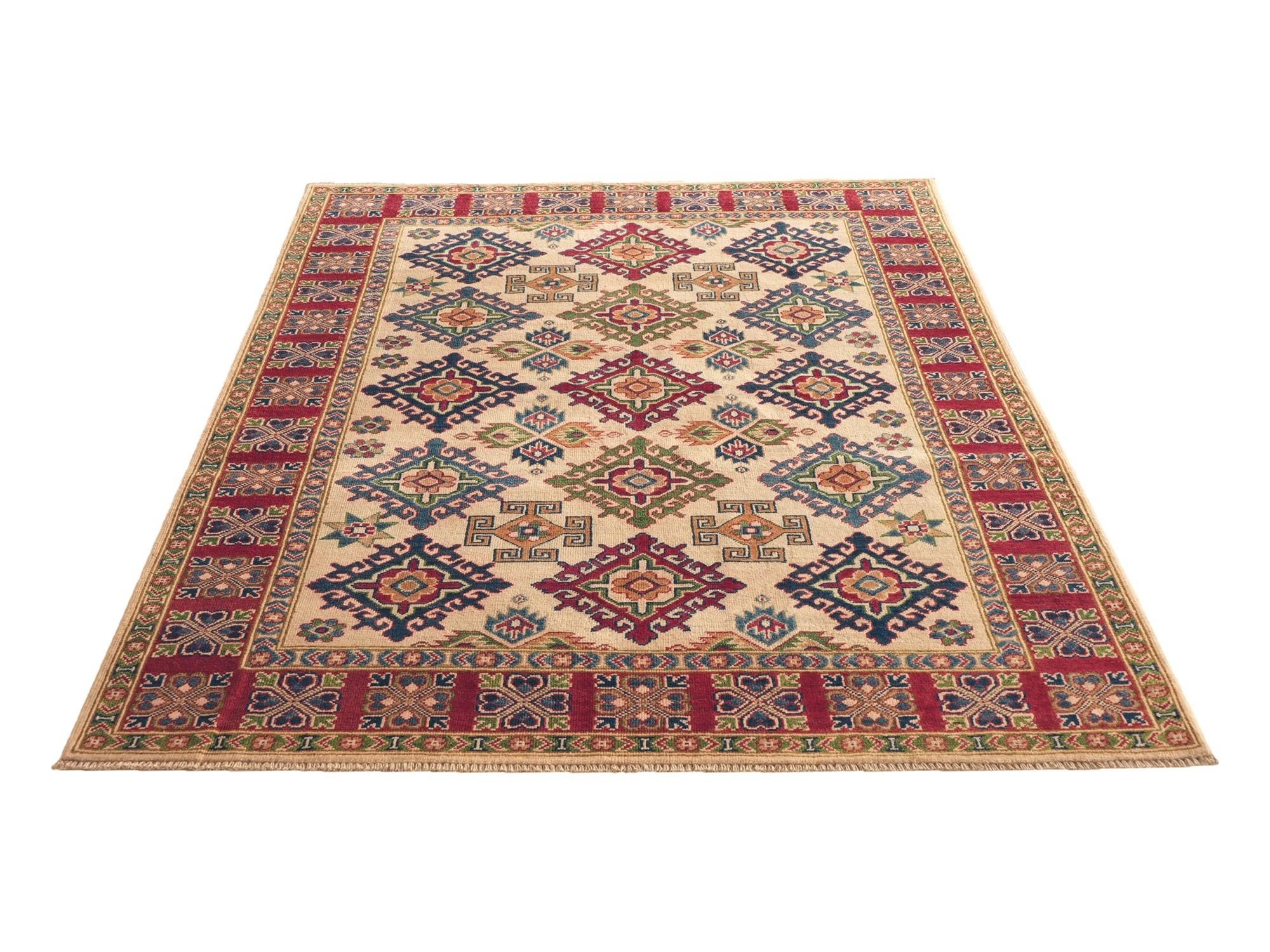 150cm x 205cm Hand Knotted Kazak Rug