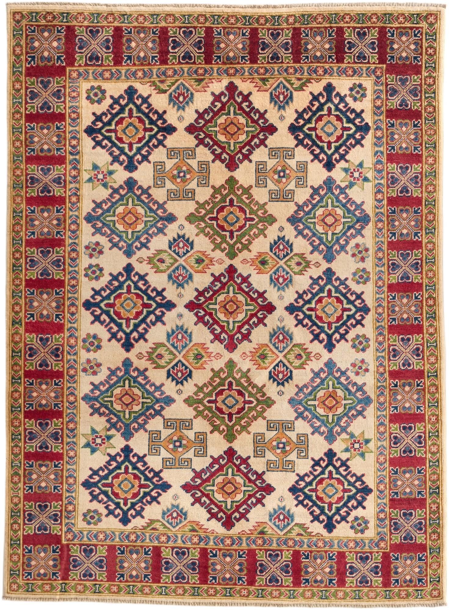 150cm x 205cm Hand Knotted Kazak Rug