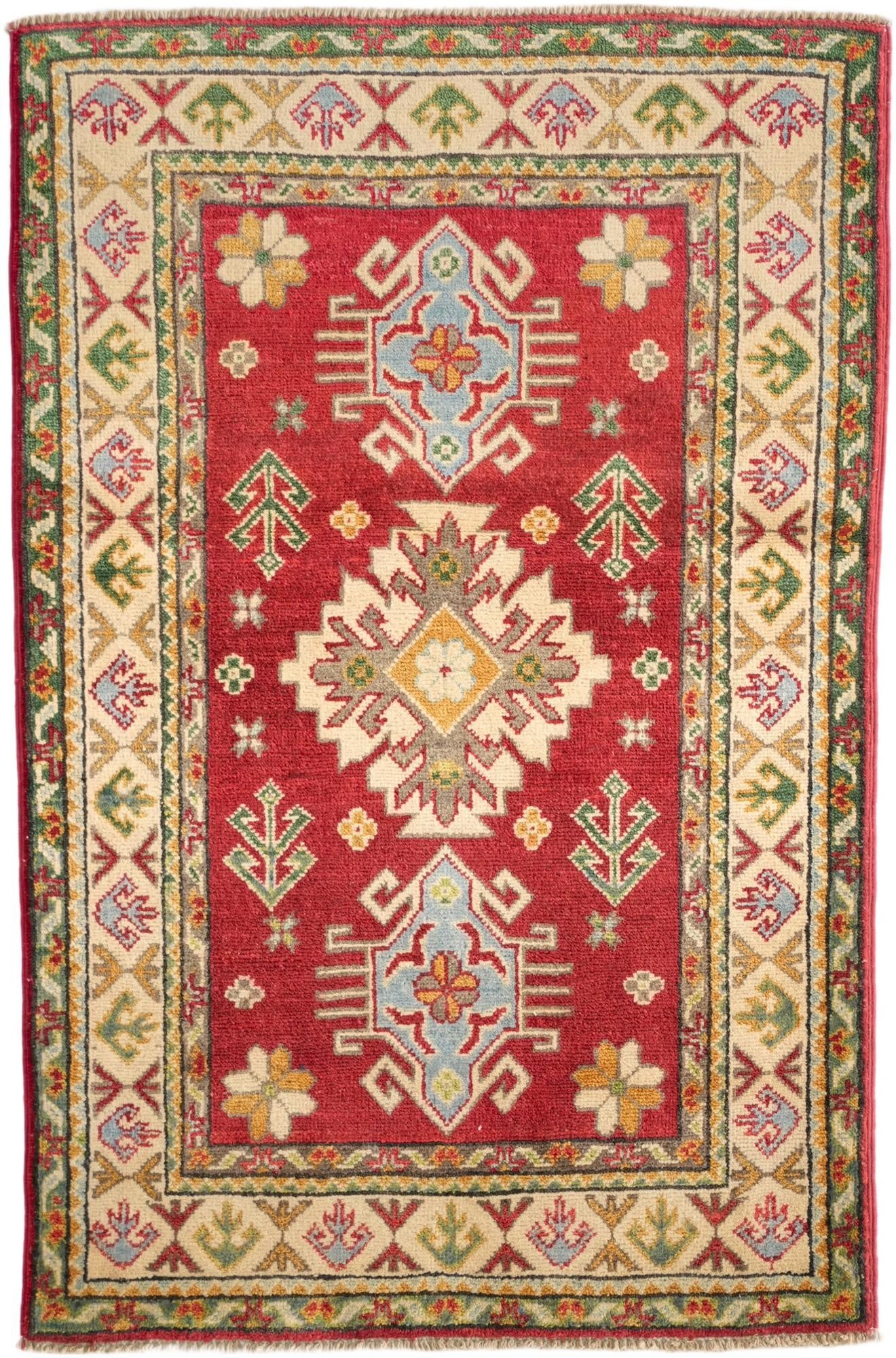 2' 7 x 3' 11 Hand Knotted Kazak Rug