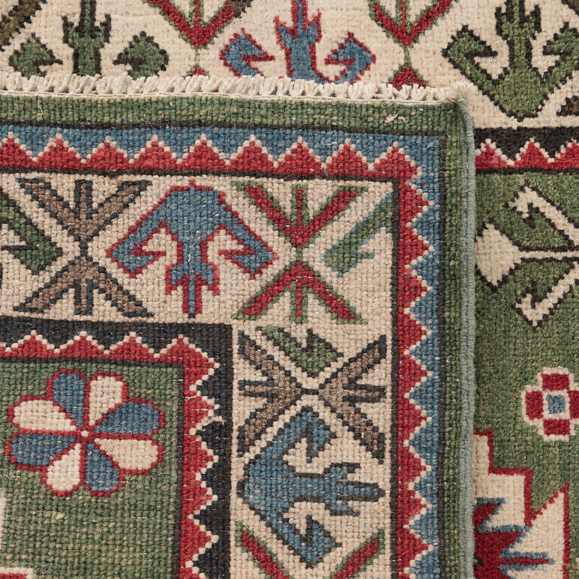 2' 7 x 4' Hand Knotted Kazak Rug