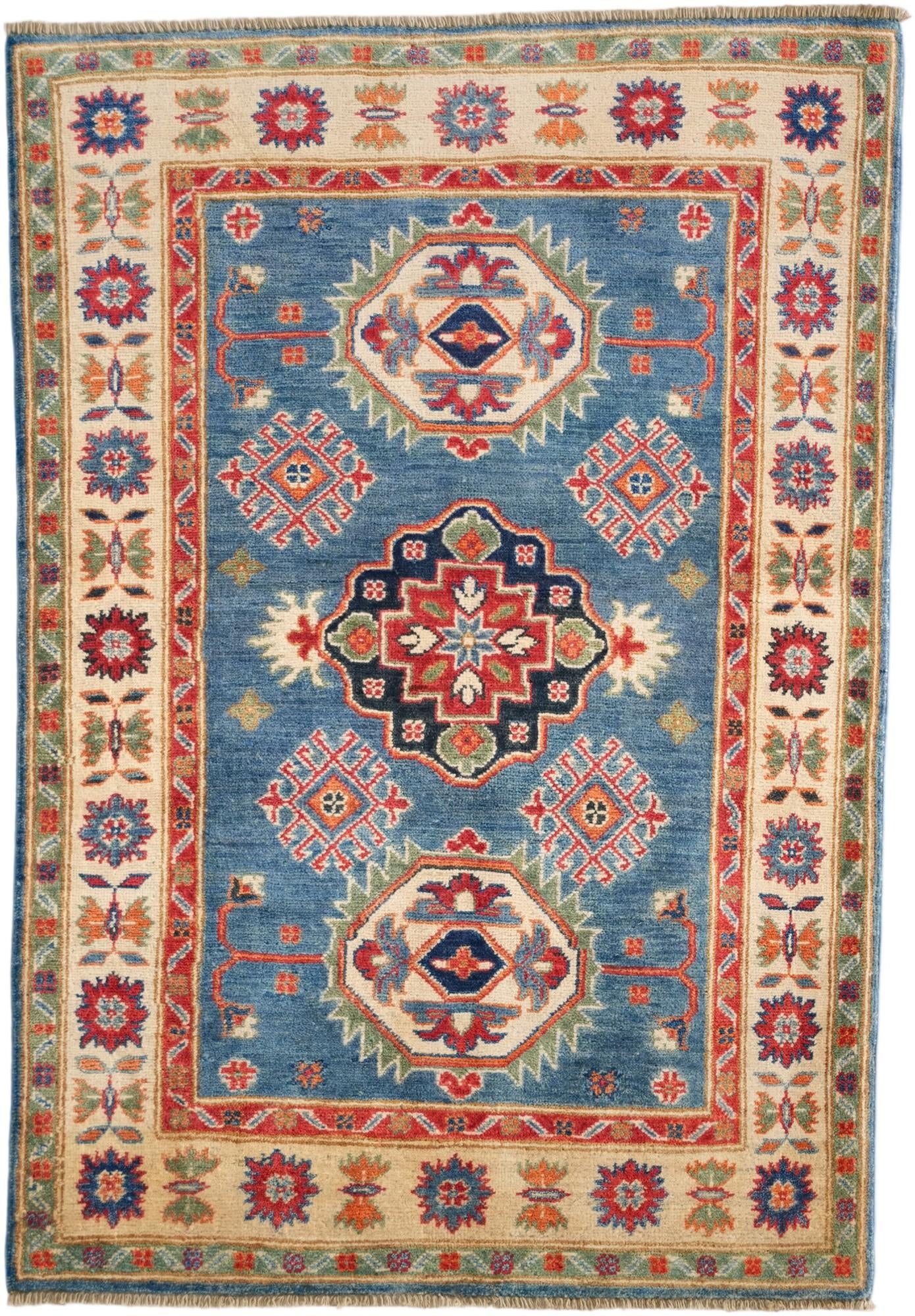 3' 5 x 4' 11 Hand Knotted Kazak Rug