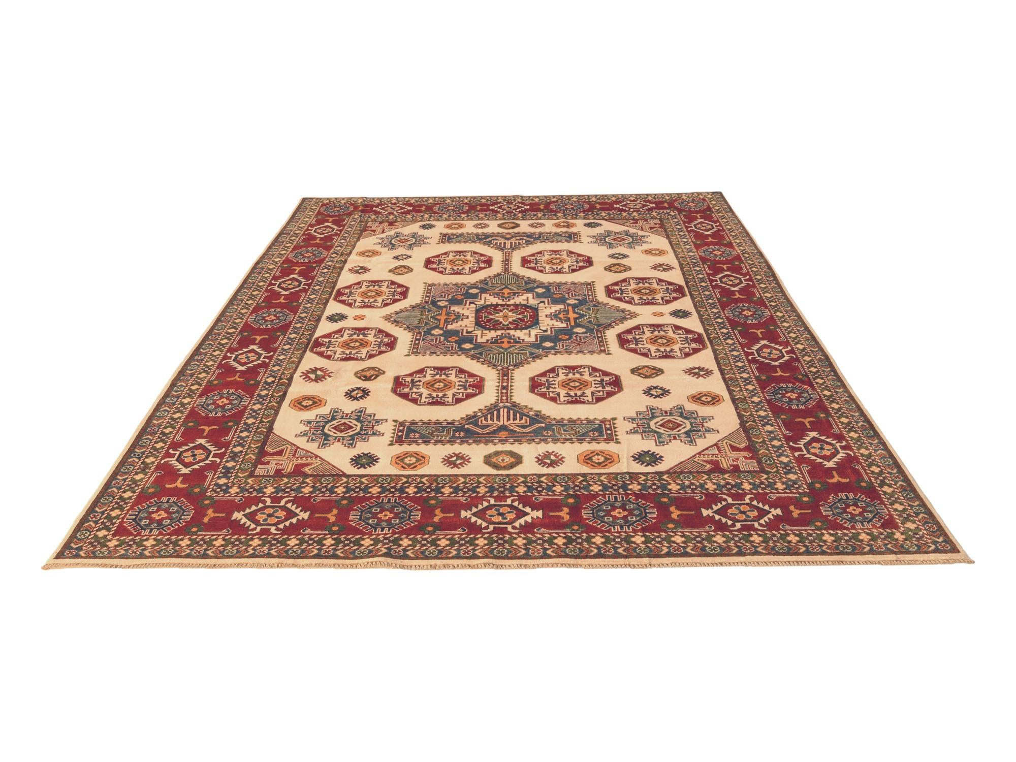8' 3 x 11' 5 Hand Knotted Kazak Rug