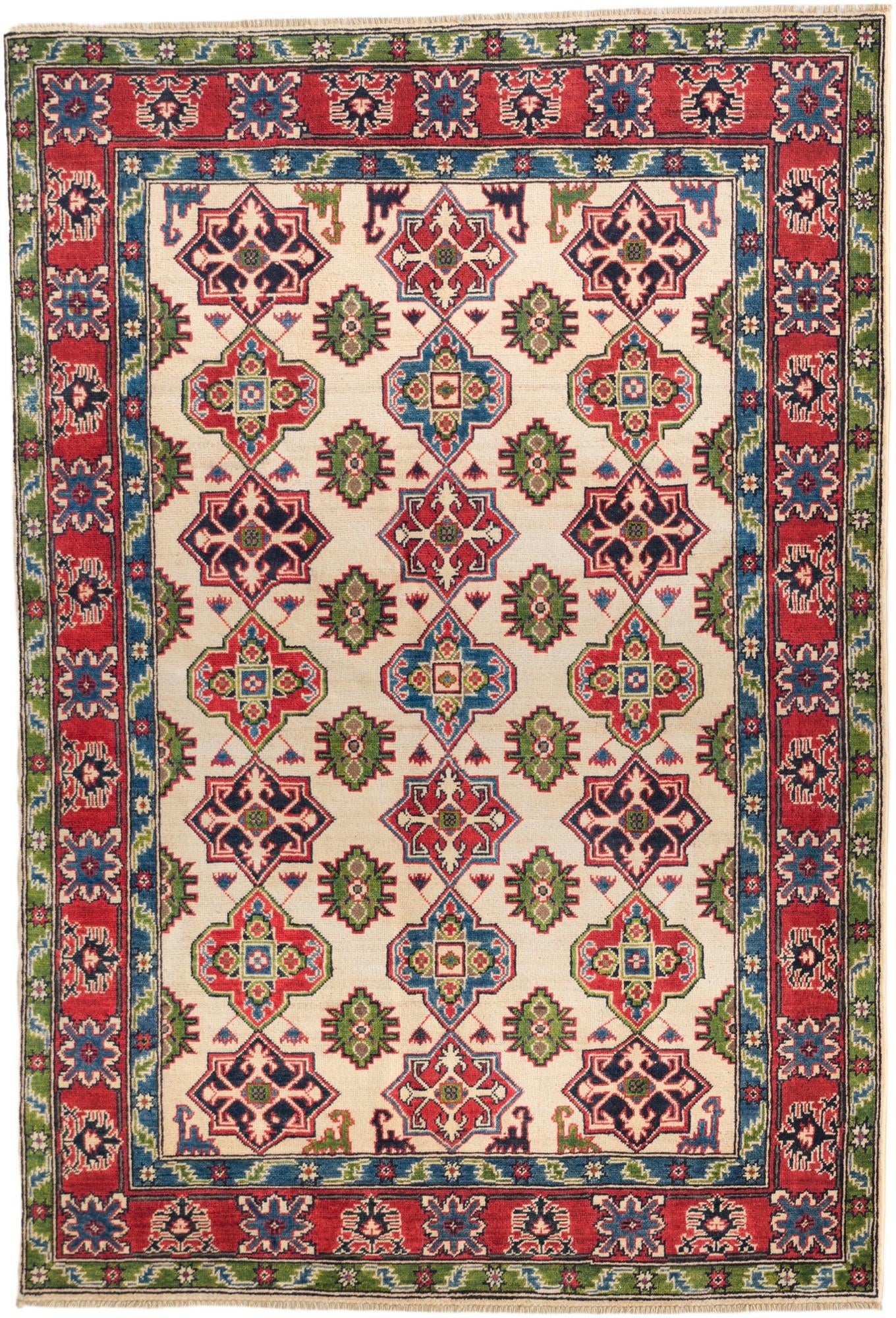 5' 1 x 7' 5 Hand Knotted Kazak Rug