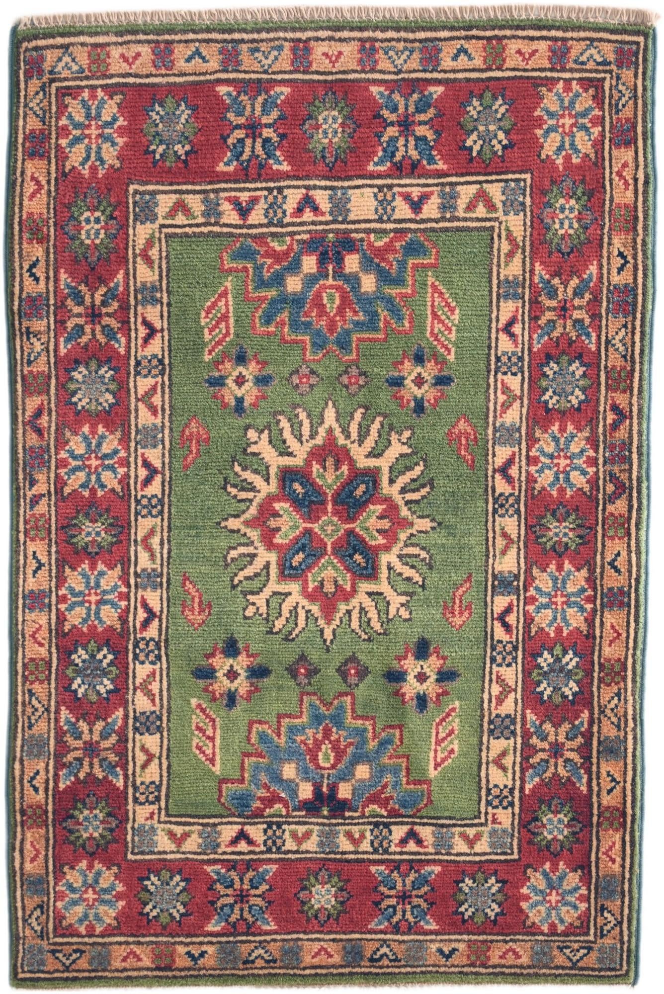2' x 3' 1 Hand Knotted Kazak Rug