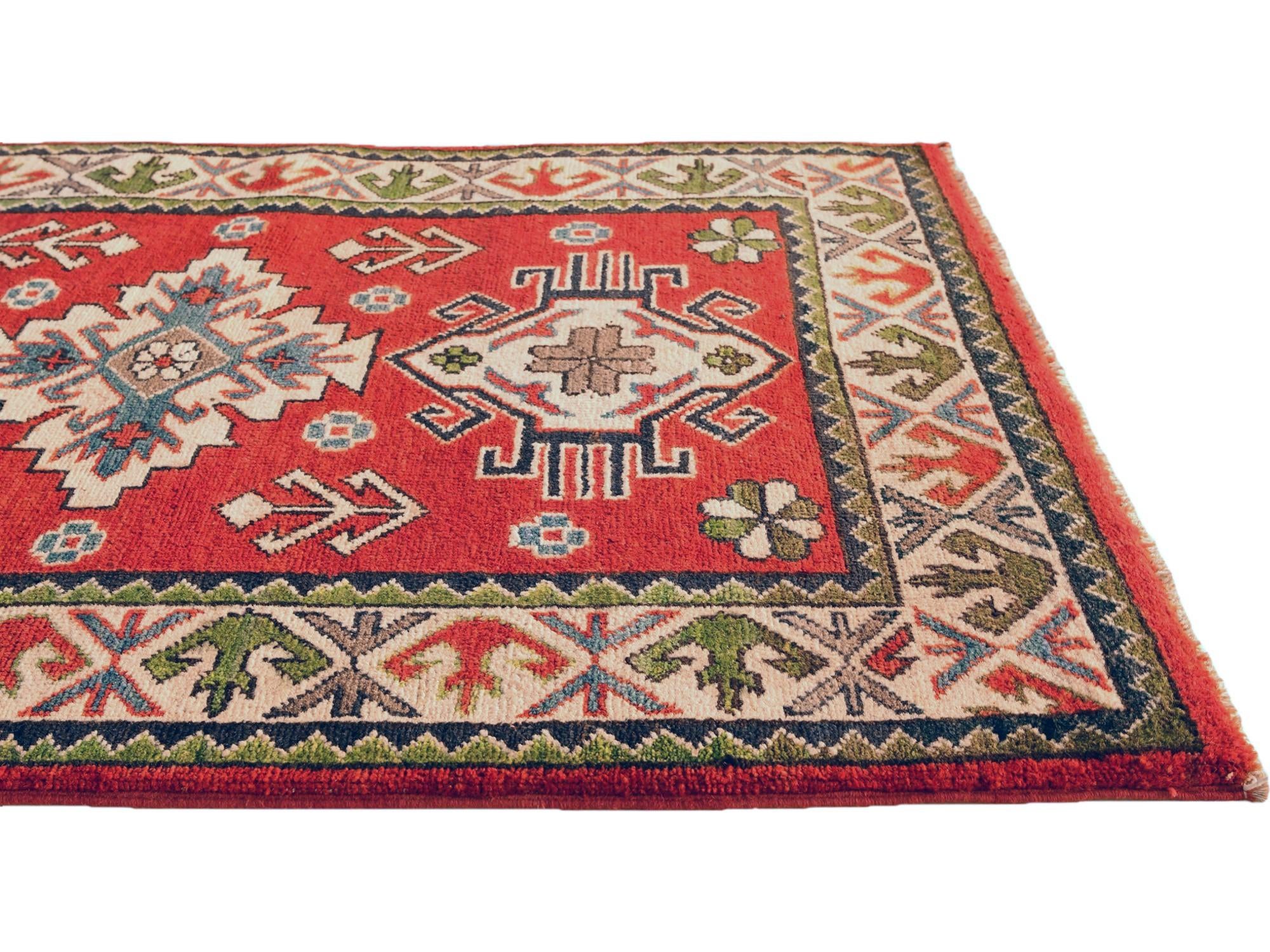 2' 9 x 4' 1 Hand Knotted Kazak Rug