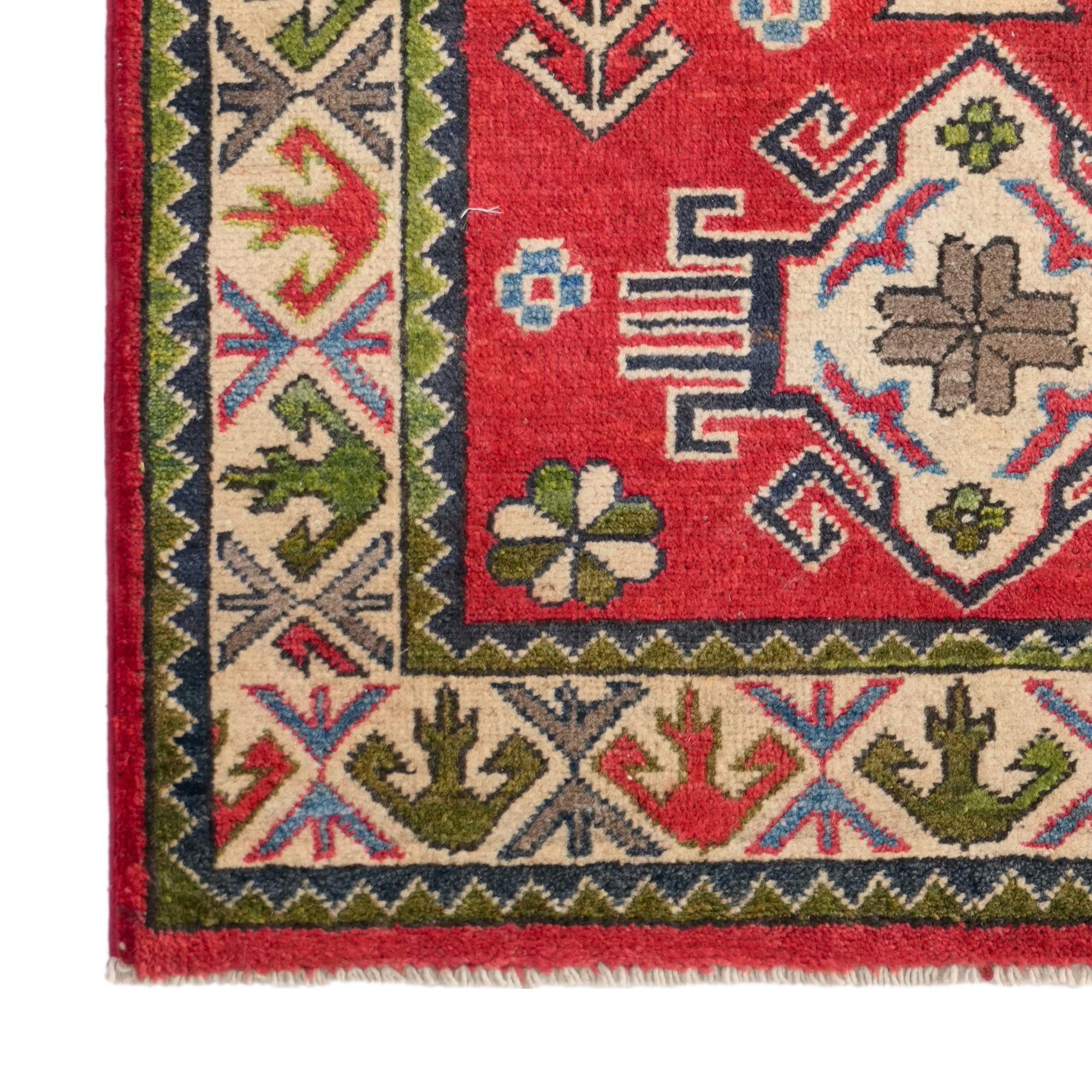 Detail image 7 of 12: 2' 9 x 4' 1 Hand Knotted Kazak Rug