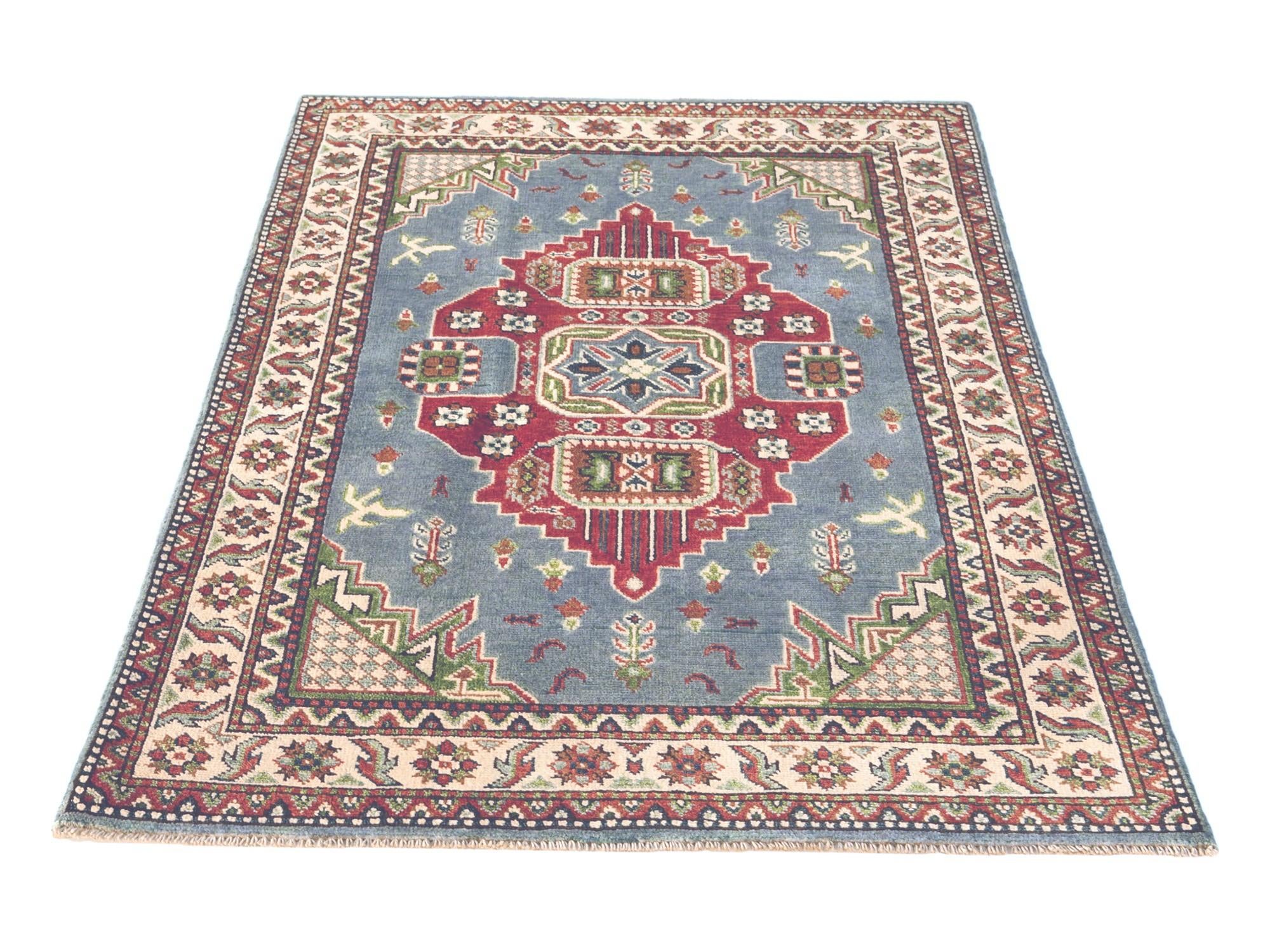 3' 5 x 4' 11 Hand Knotted Kazak Rug