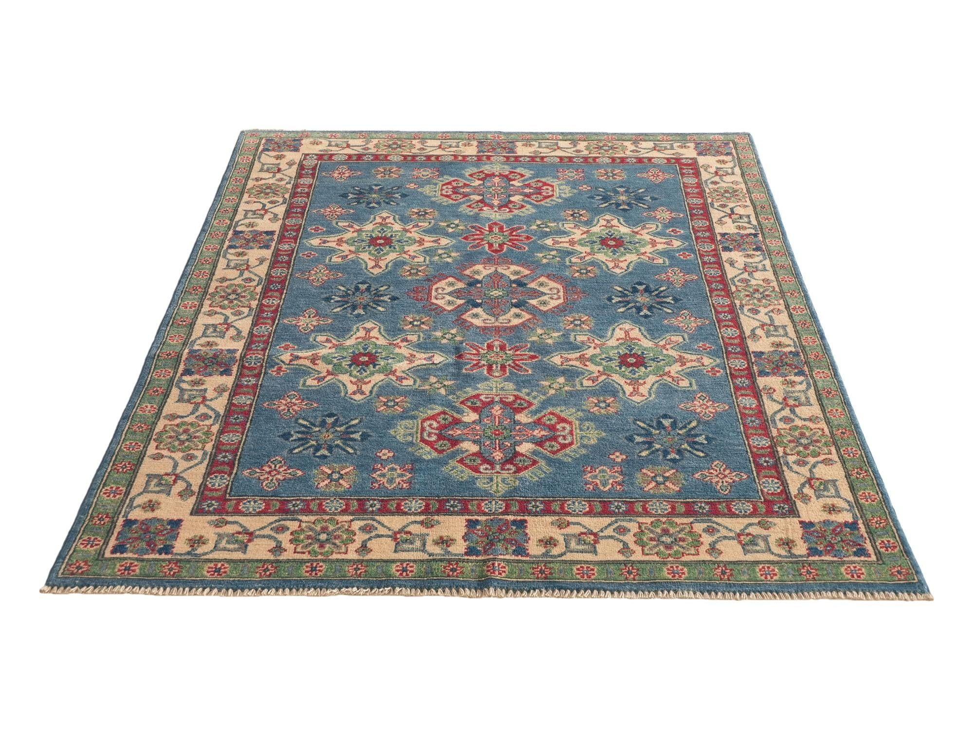 4' 10 x 6' 11 Hand Knotted Kazak Rug