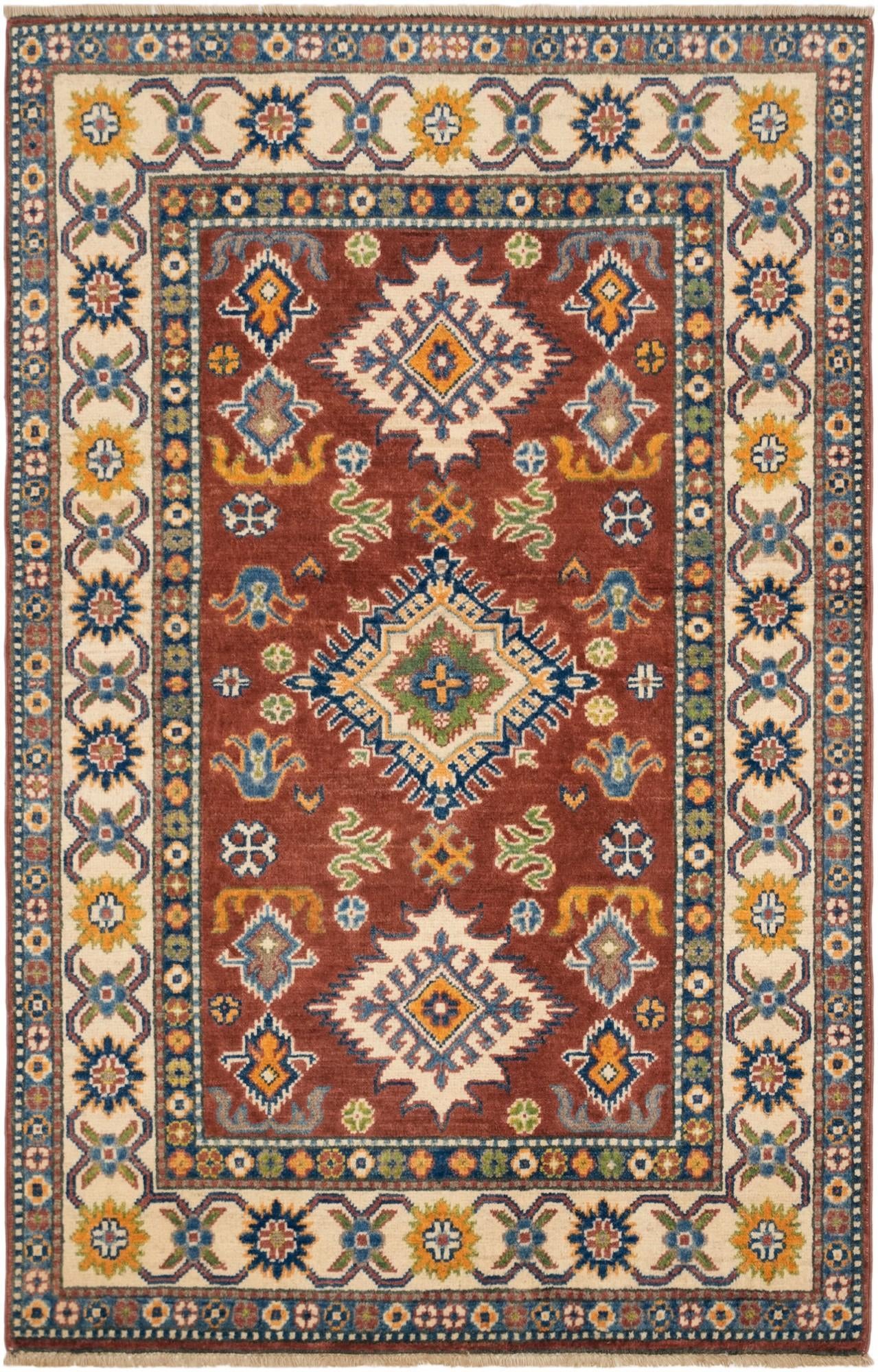 3' 2 x 5' Hand Knotted Kazak Rug