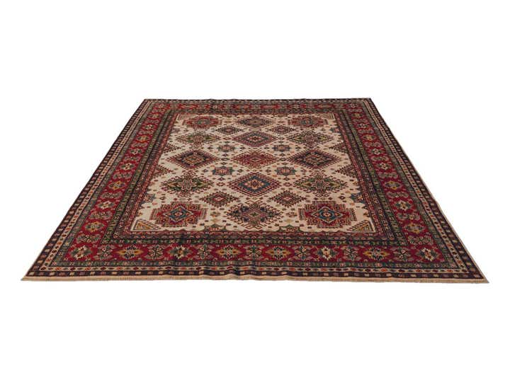 8' x 9' 7 Hand Knotted Kazak Rug