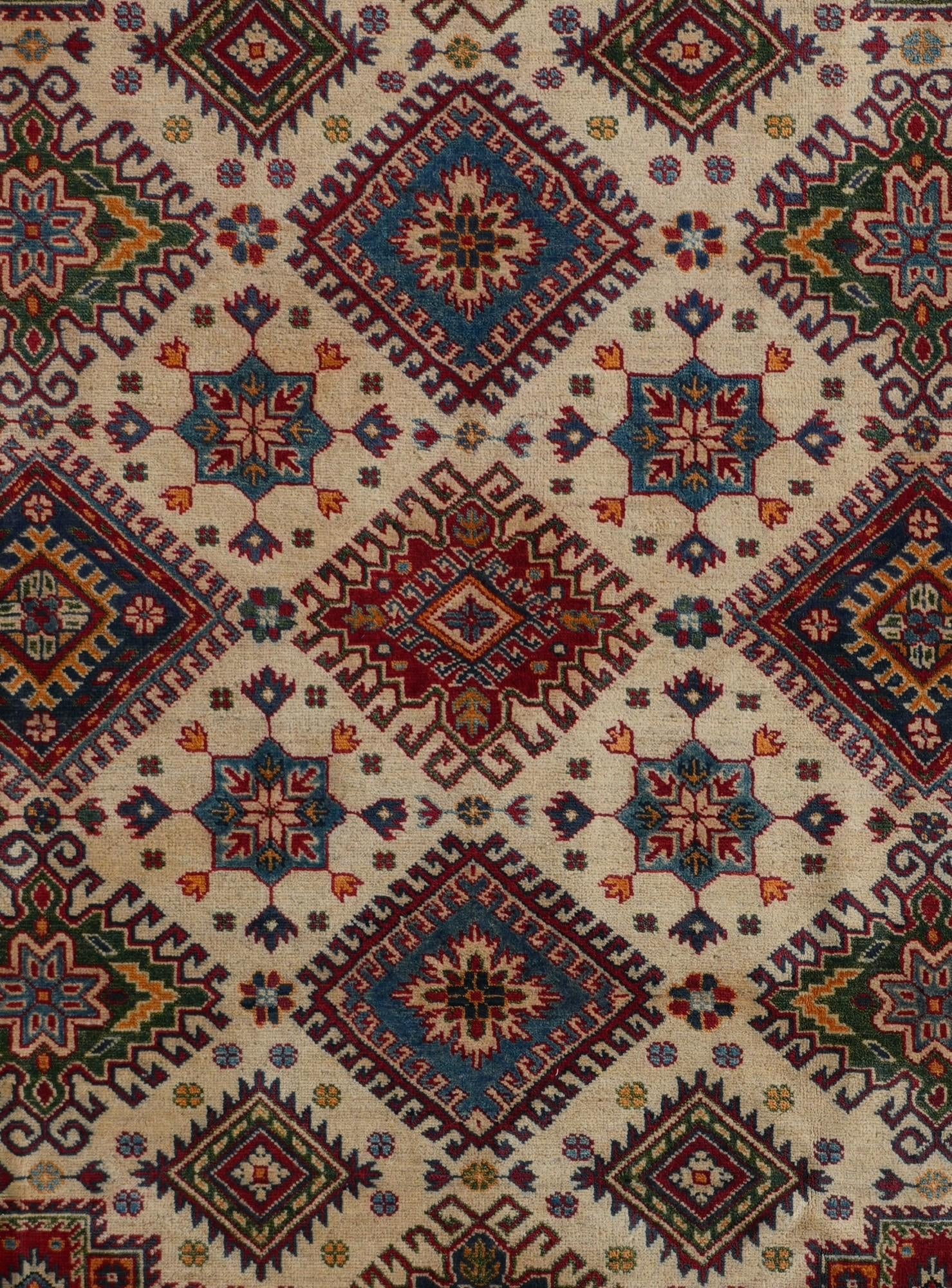 8' x 9' 7 Hand Knotted Kazak Rug