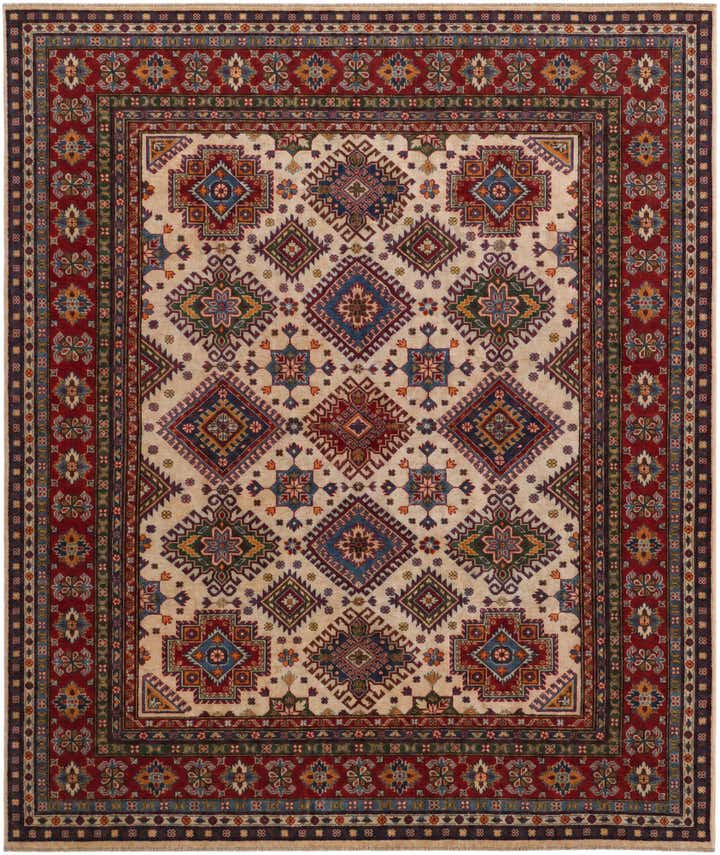 8' x 9' 7 Hand Knotted Kazak Rug