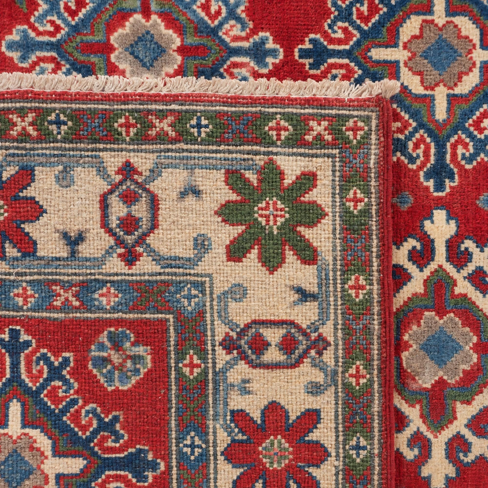 3' 11 x 6' Hand Knotted Kazak Rug