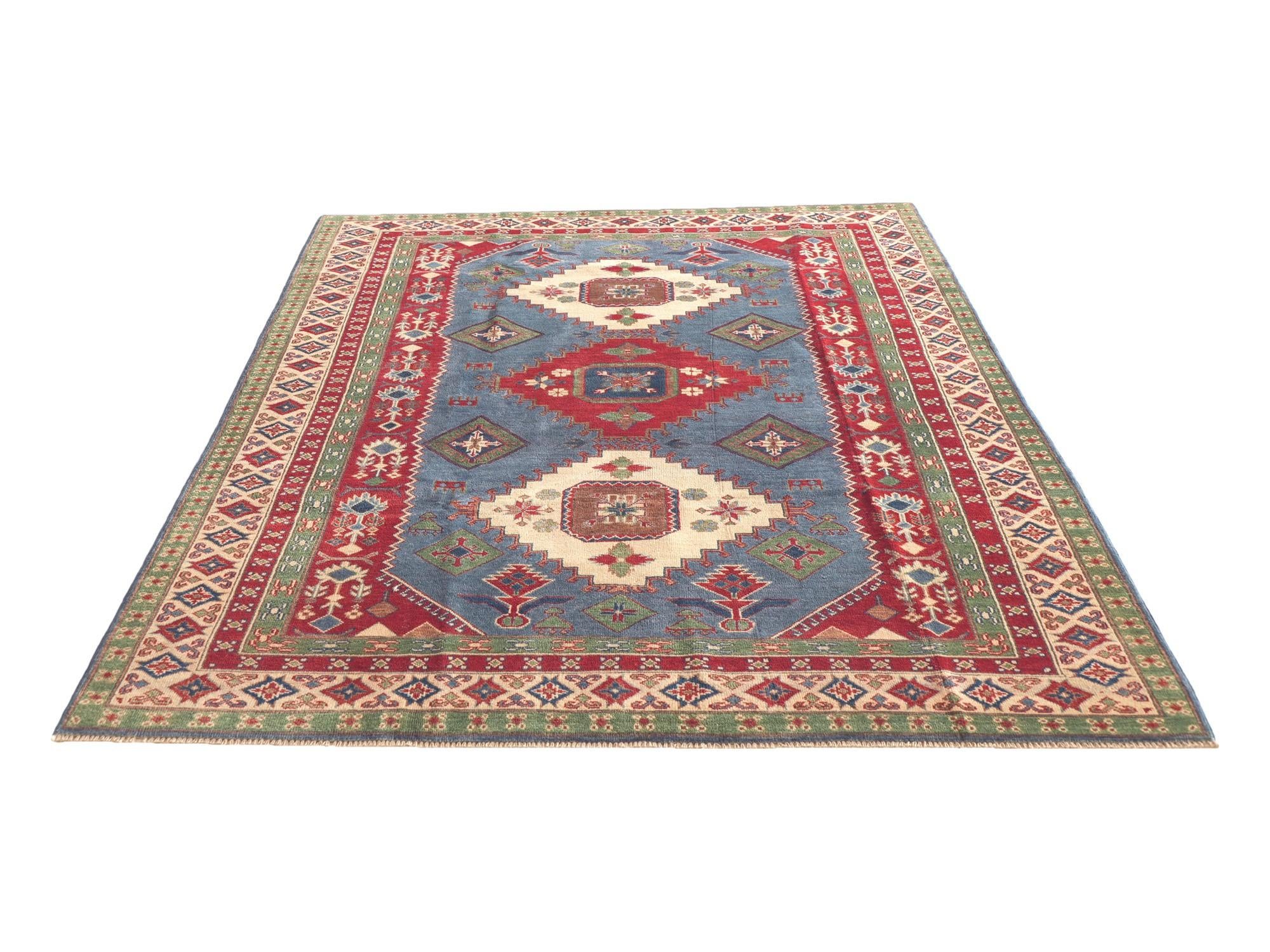 Detail image 5 of 10: 6' x 8' 6 Hand Knotted Kazak Rug