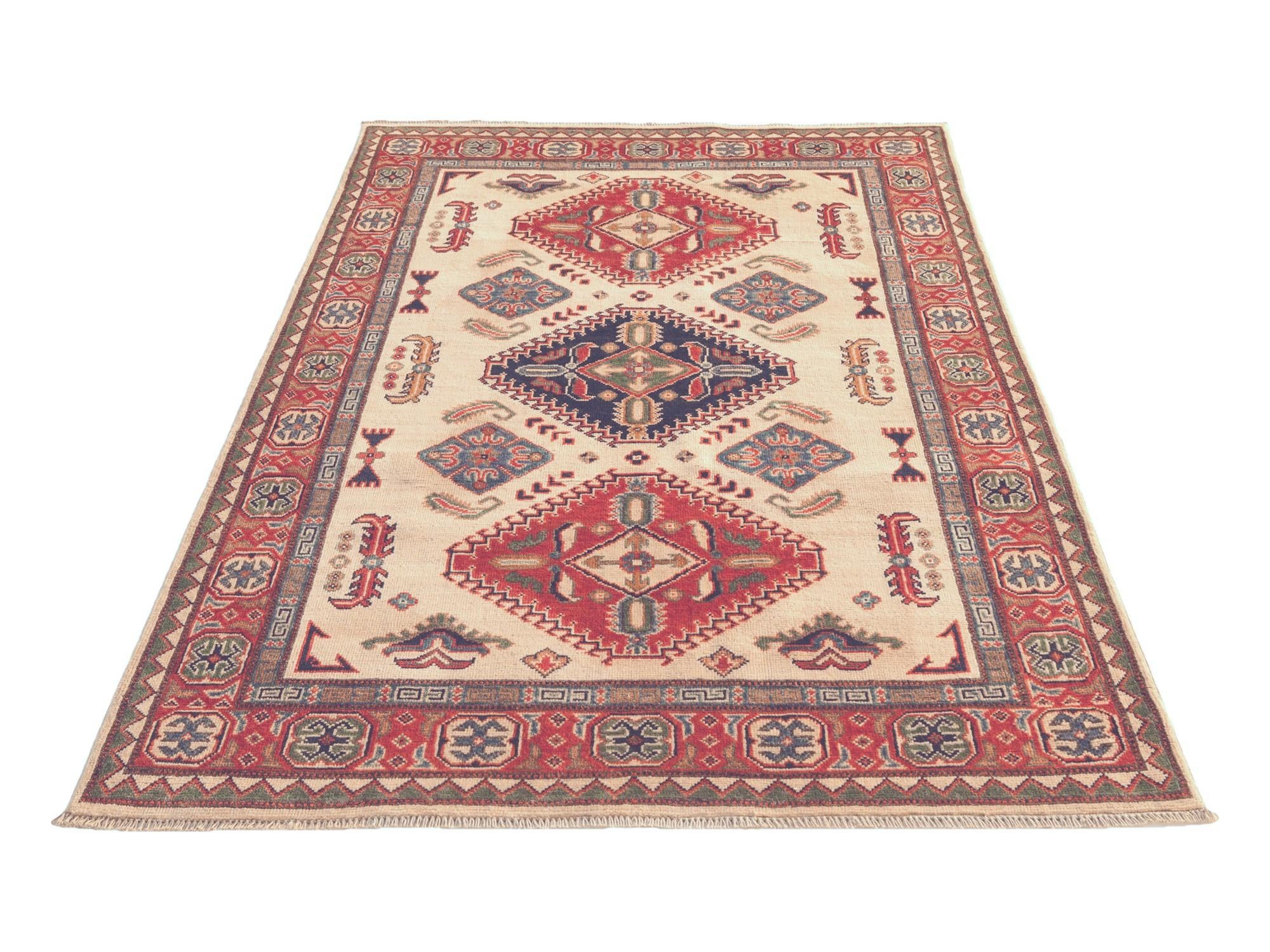 4' 2 x 6' 2 Hand Knotted Kazak Rug
