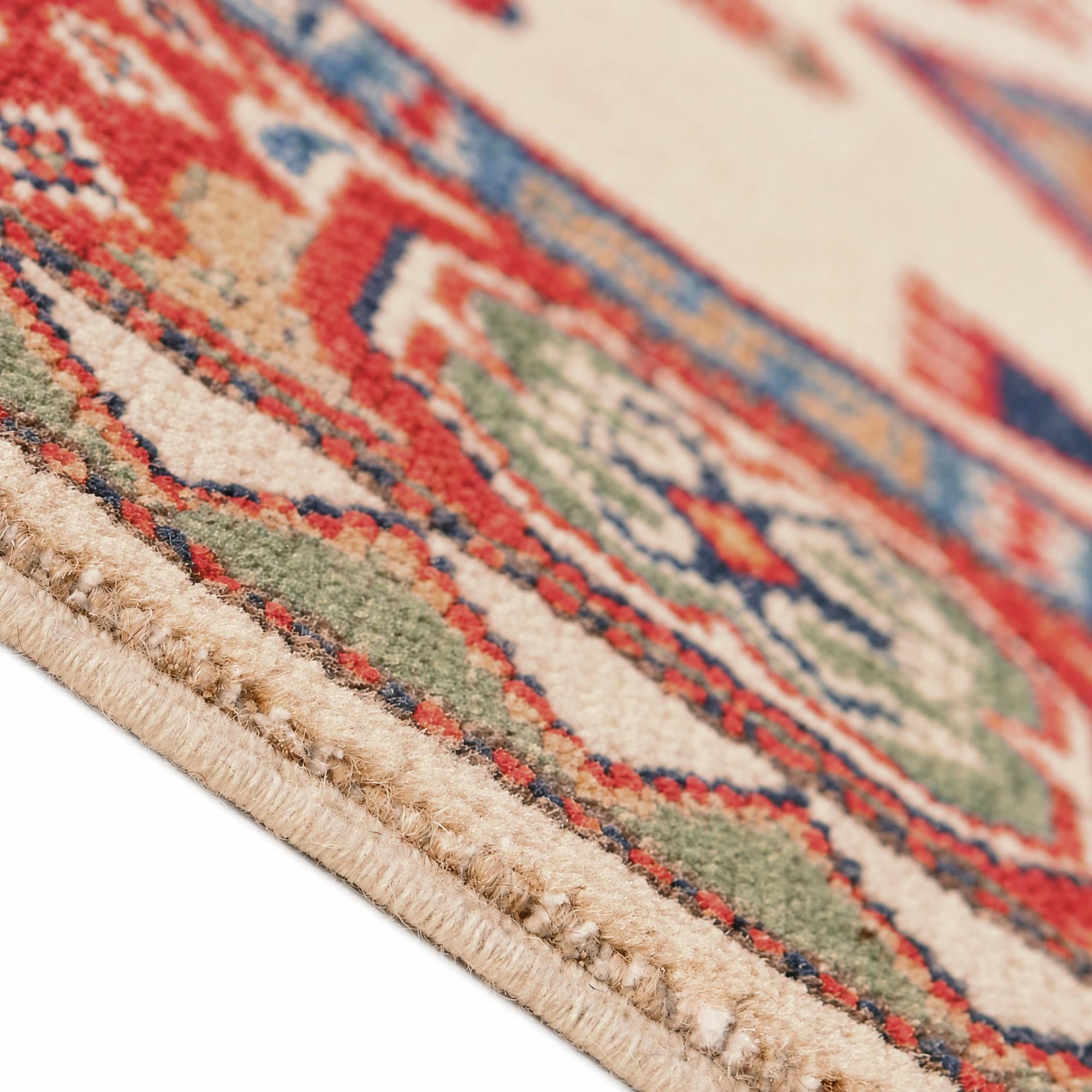 125cm x 185cm Hand Knotted Kazak Rug