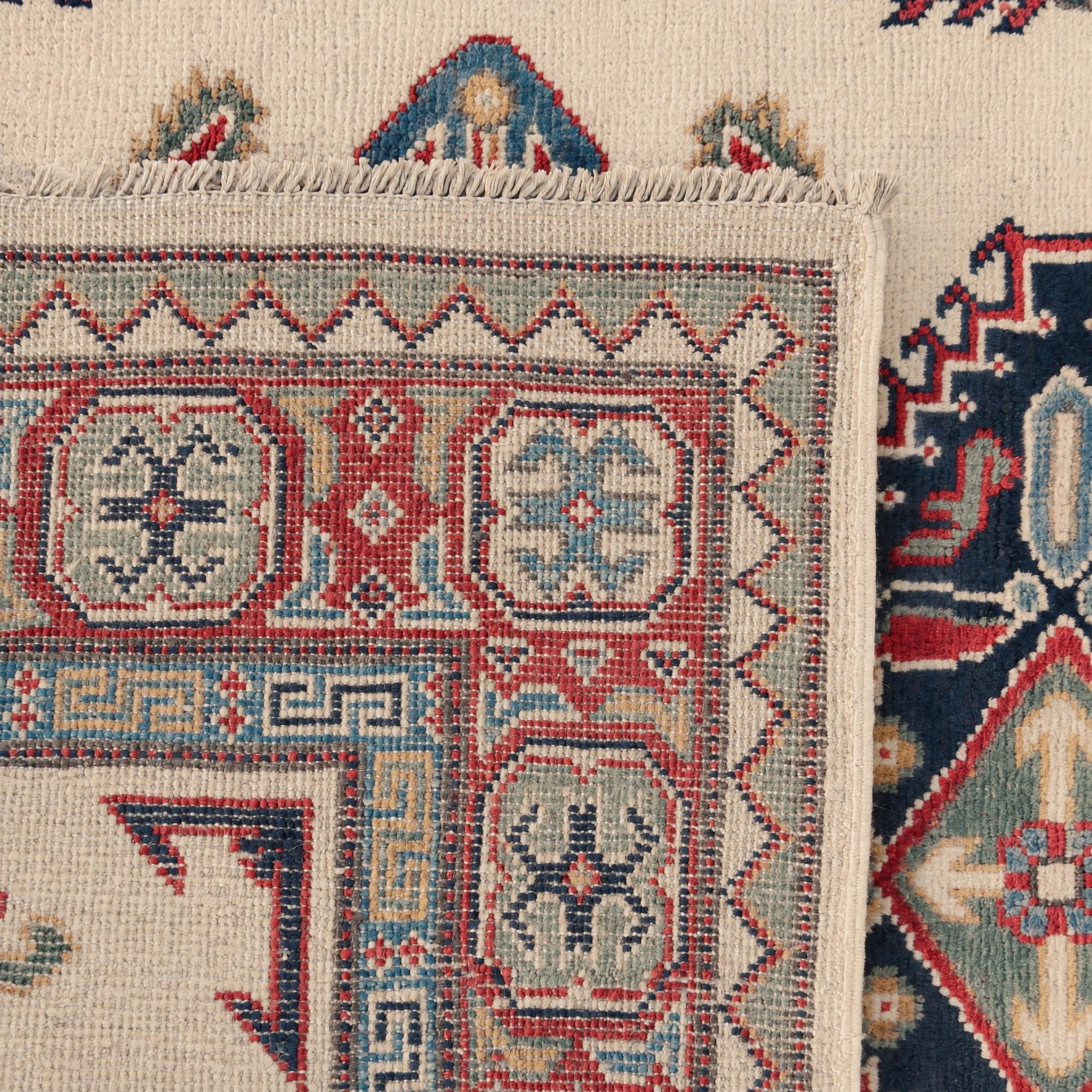 125cm x 185cm Hand Knotted Kazak Rug