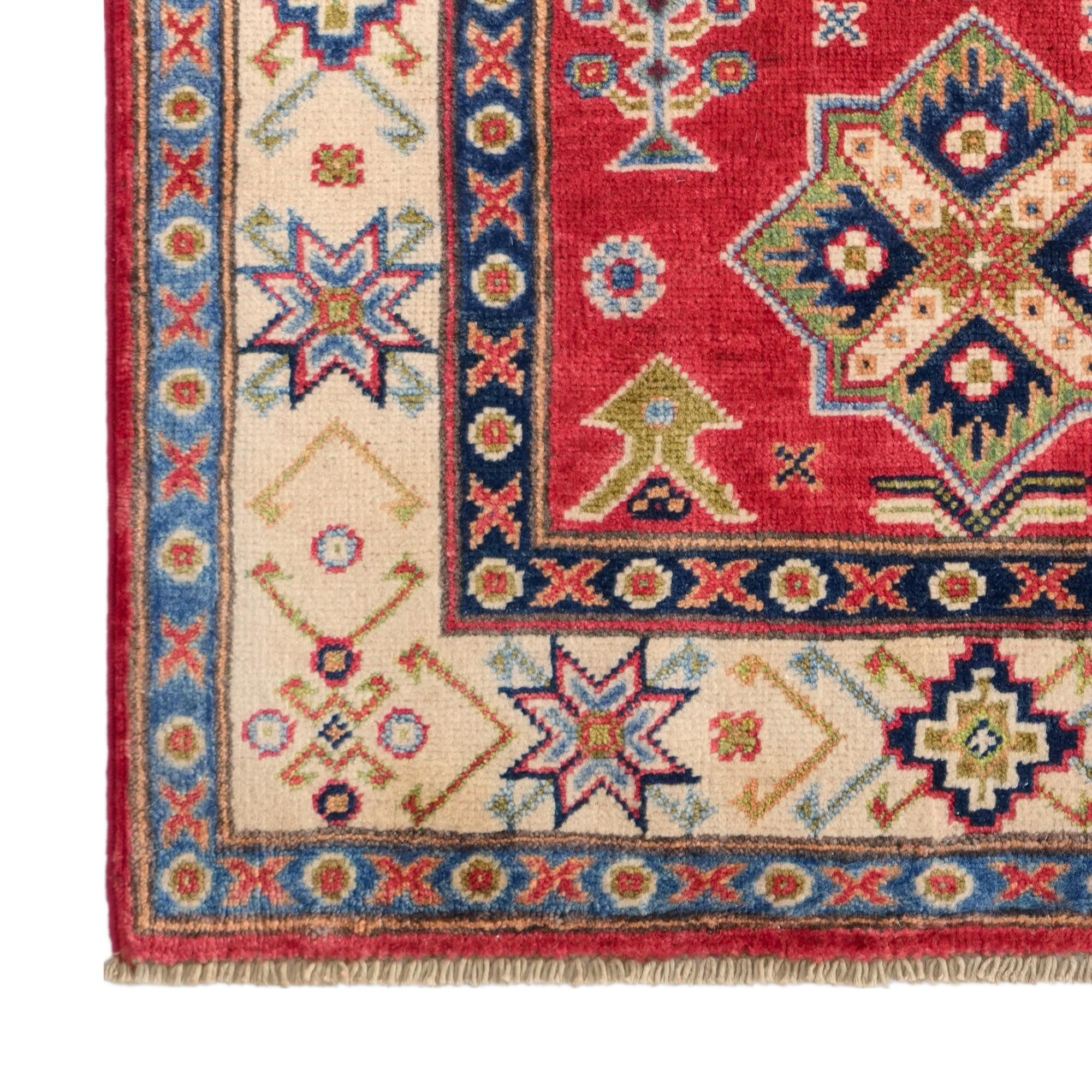 80cm x 125cm Hand Knotted Kazak Rug