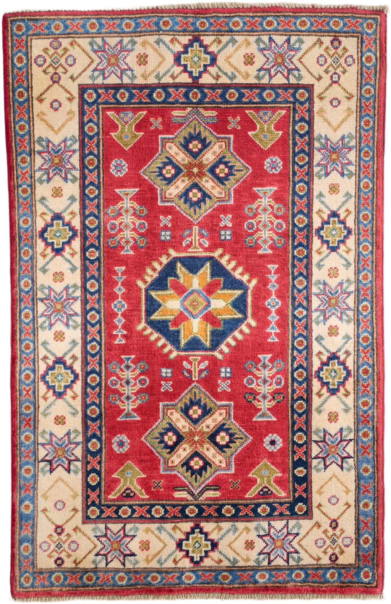 2' 7 x 4' 1 Hand Knotted Kazak Rug