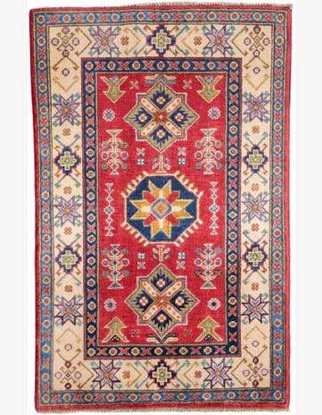 2' 7 x 4' 1 Hand Knotted Kazak Rug