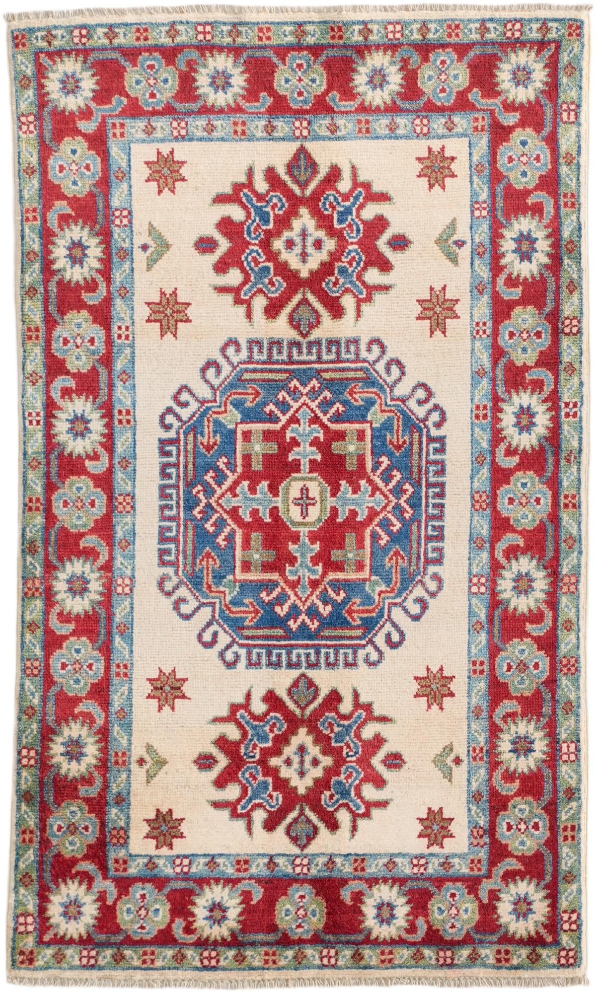 2' 7 x 4' 4 Hand Knotted Kazak Rug