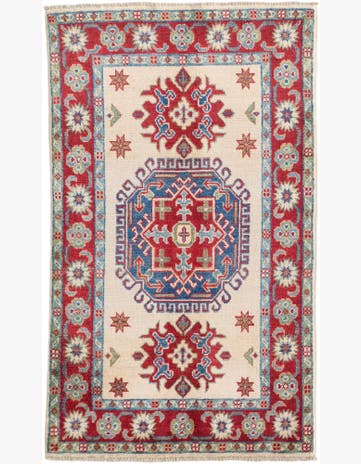 2' 7 x 4' 4 Hand Knotted Kazak Rug