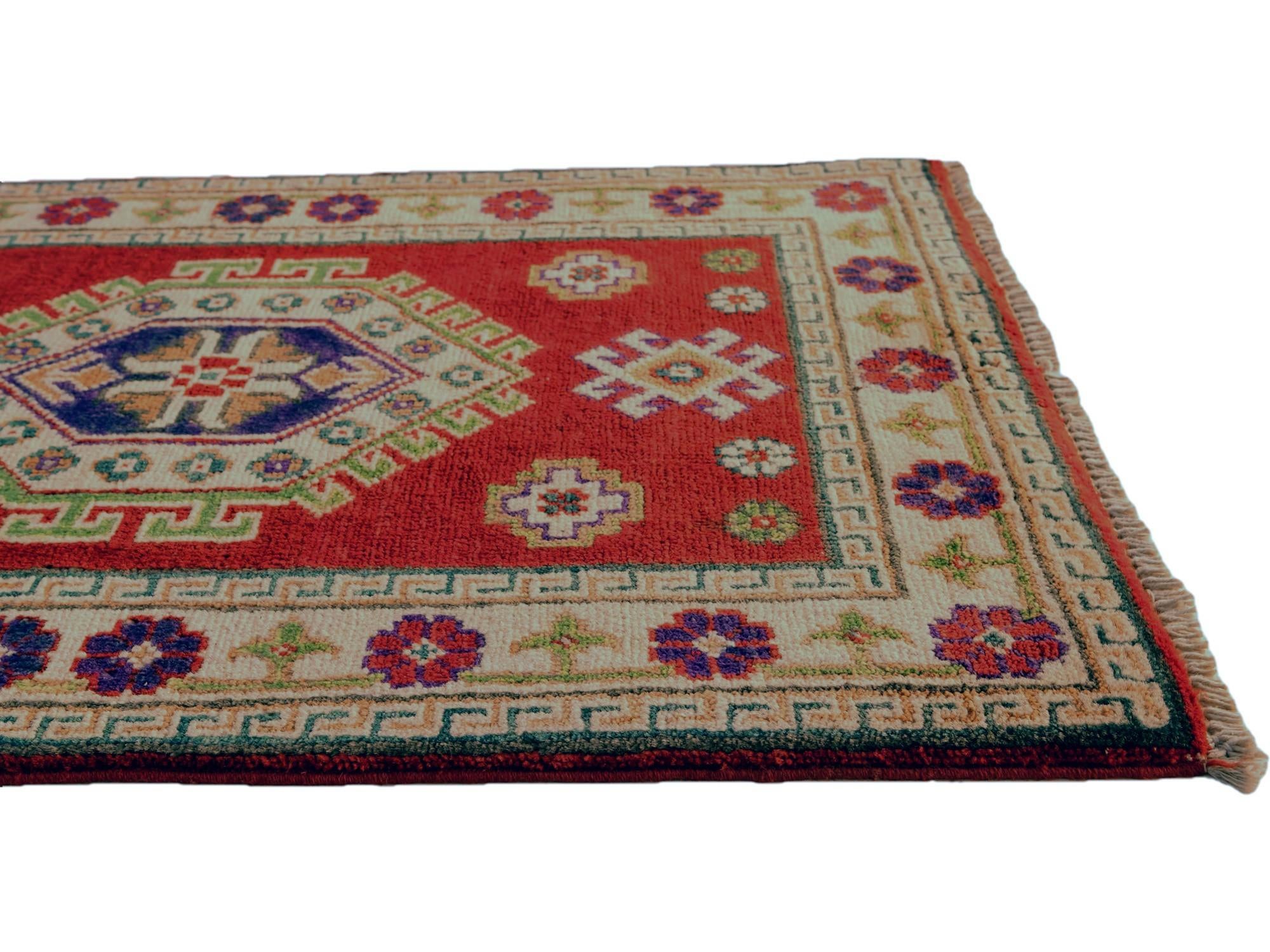 2' x 2' 11 Hand Knotted Kazak Rug